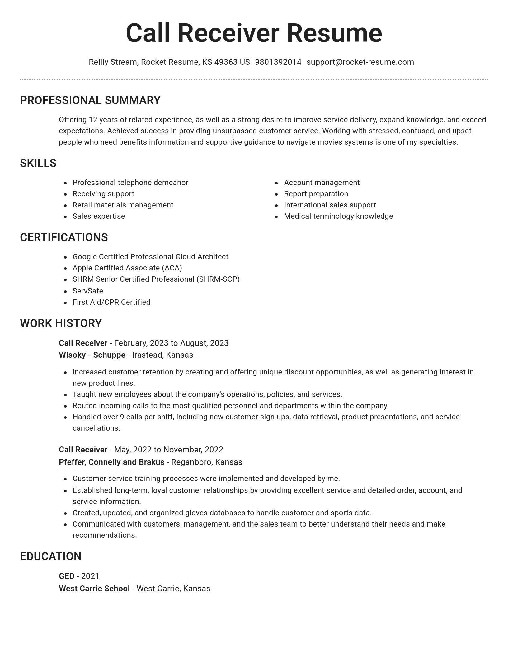 Brilliant resume template