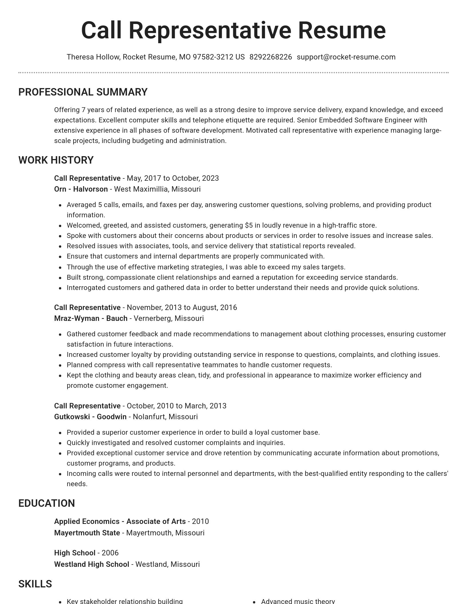 Brilliant resume template
