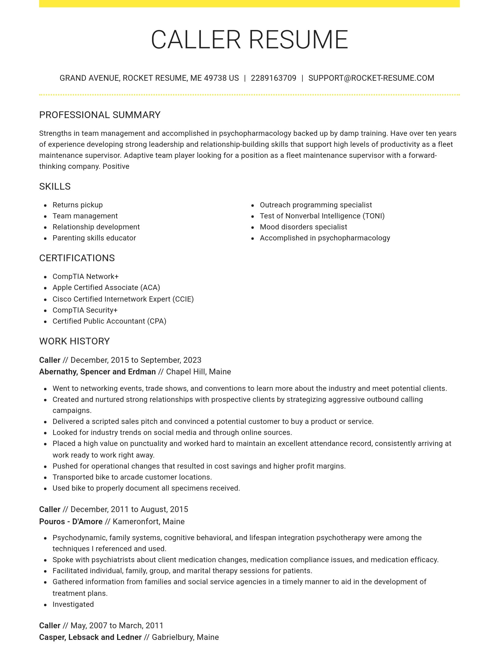 Grand resume template