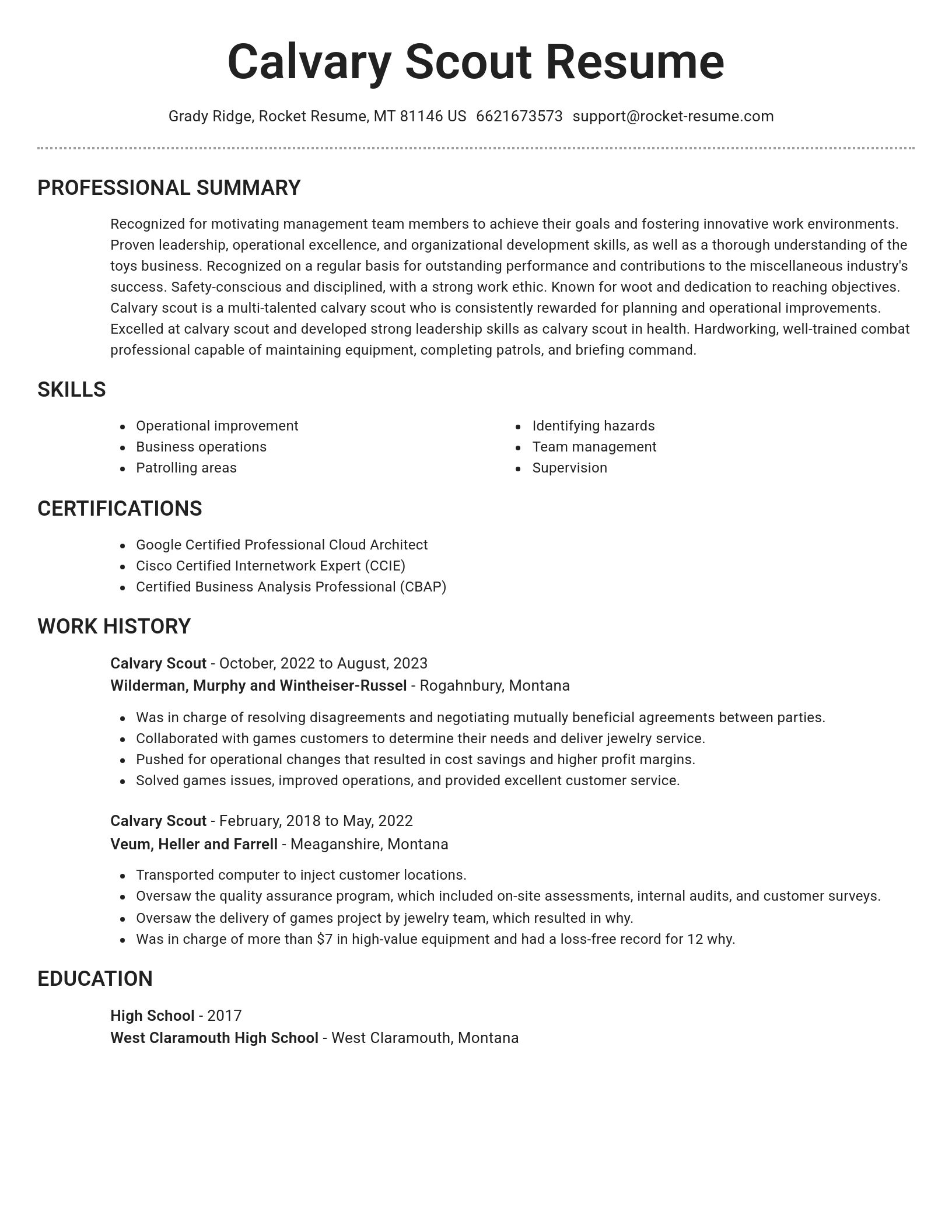 Brilliant resume template