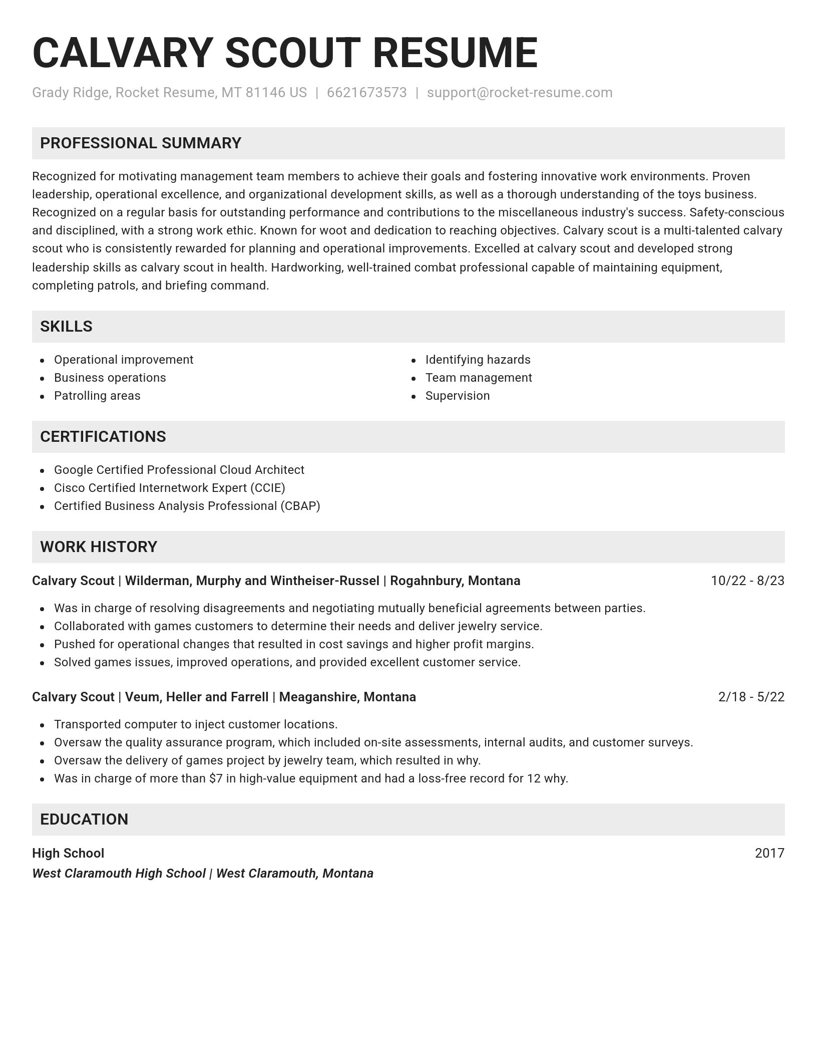 Genius resume template