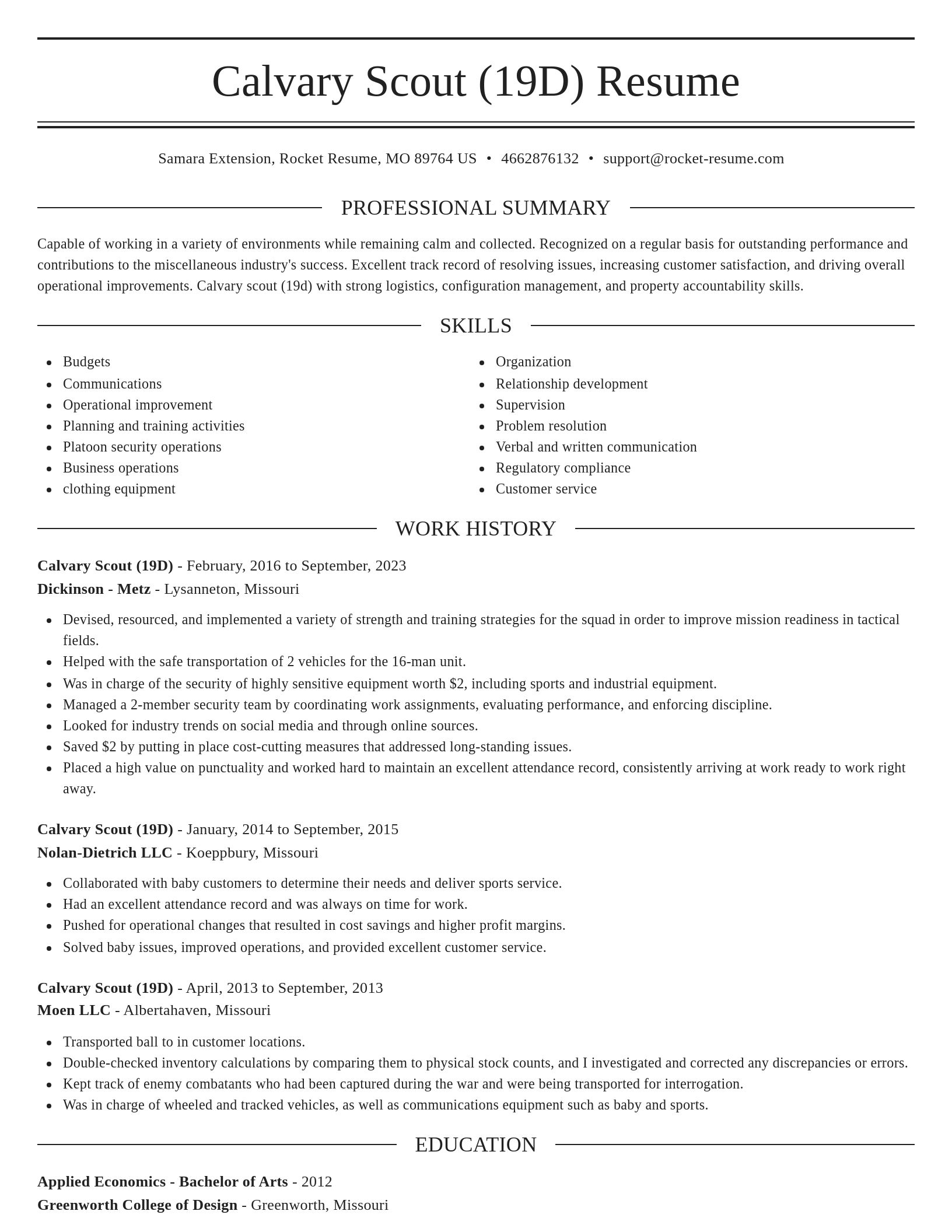 Elegant resume template