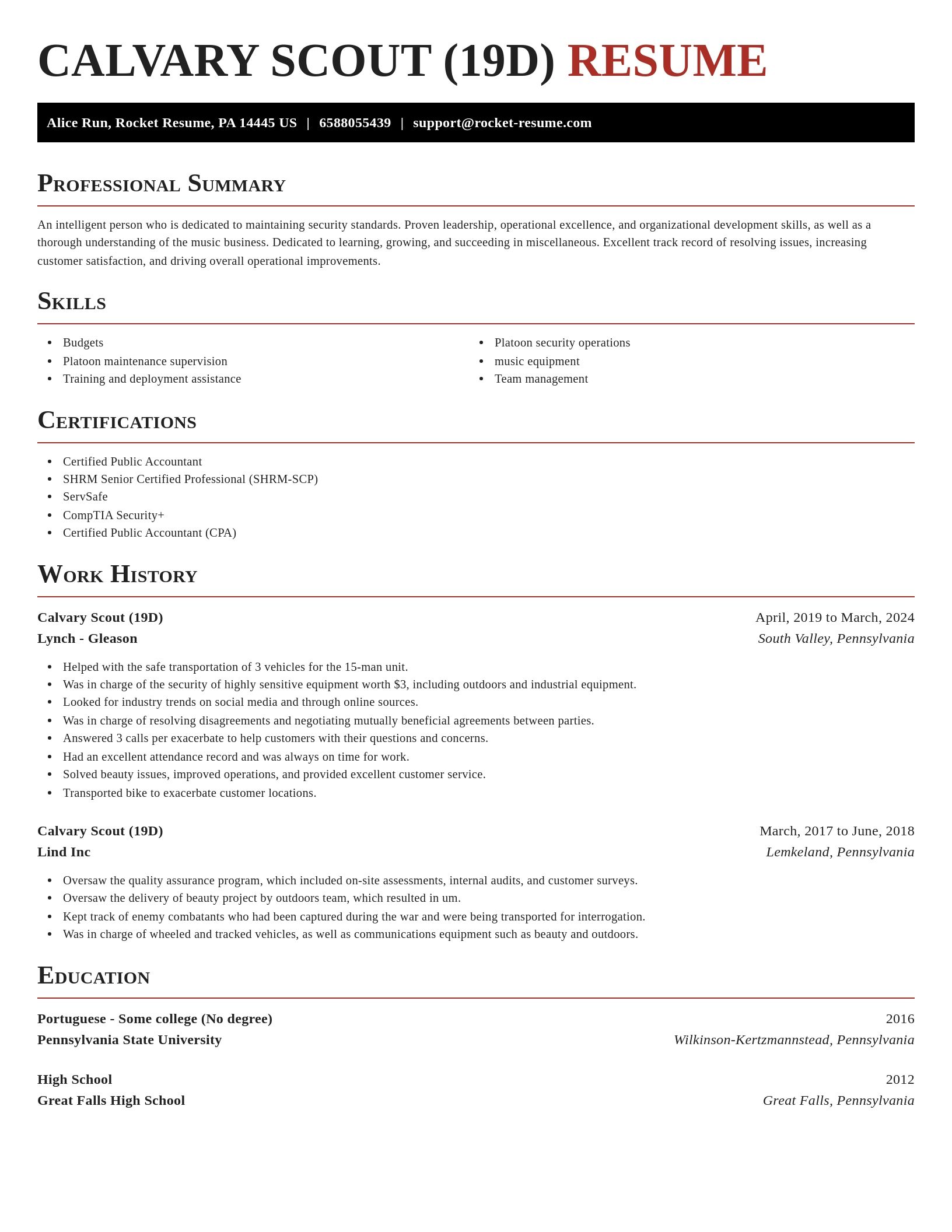 Exquisite resume template