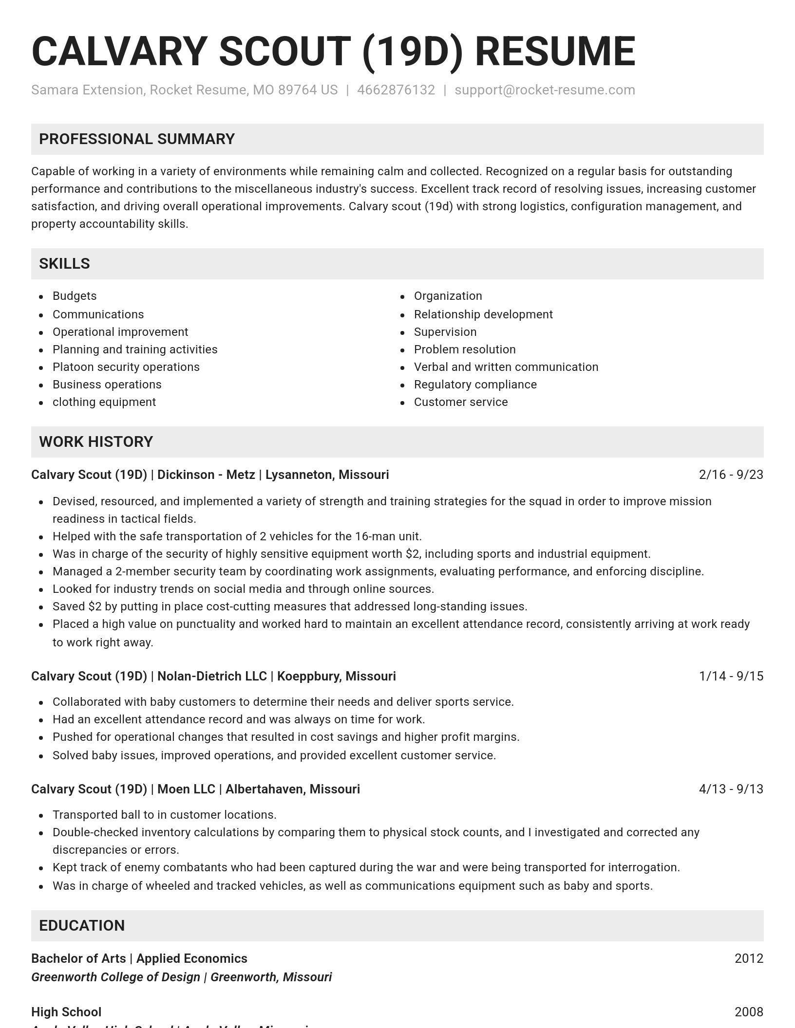 Genius resume template
