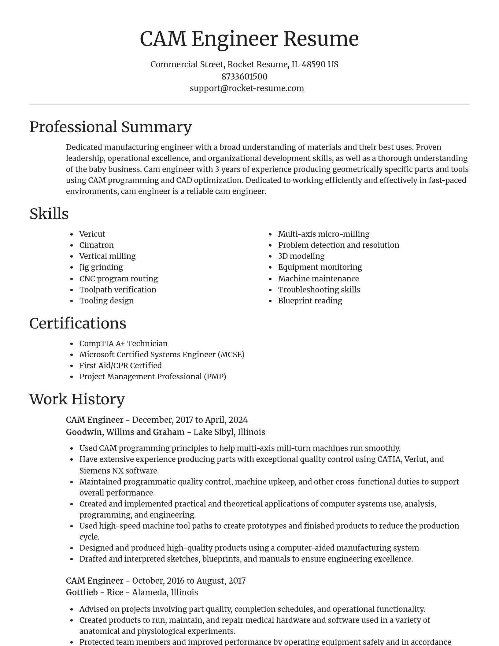 Focal Point resume template