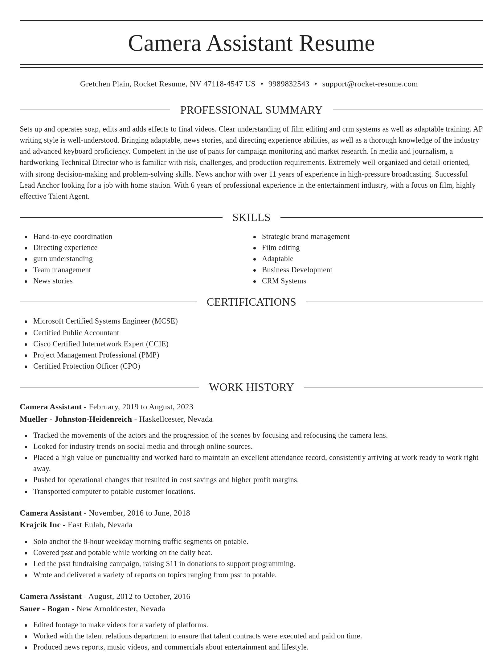 Elegant resume template