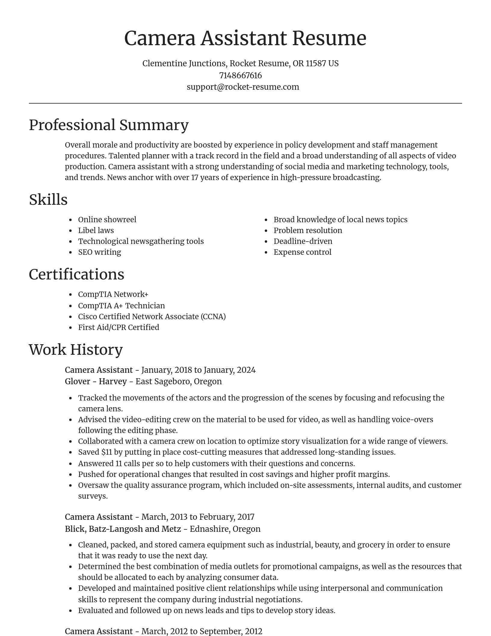 Focal Point resume template