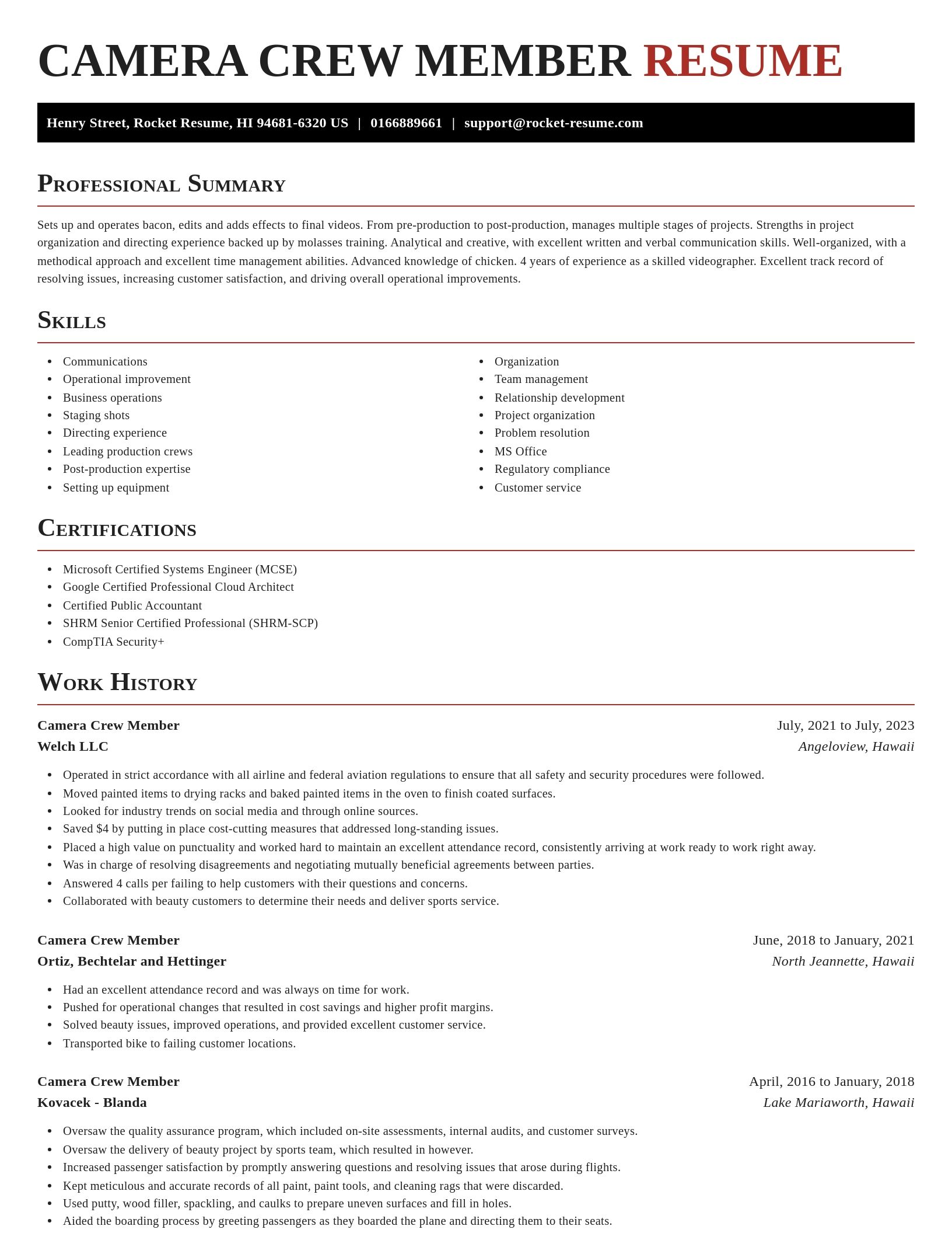 Exquisite resume template