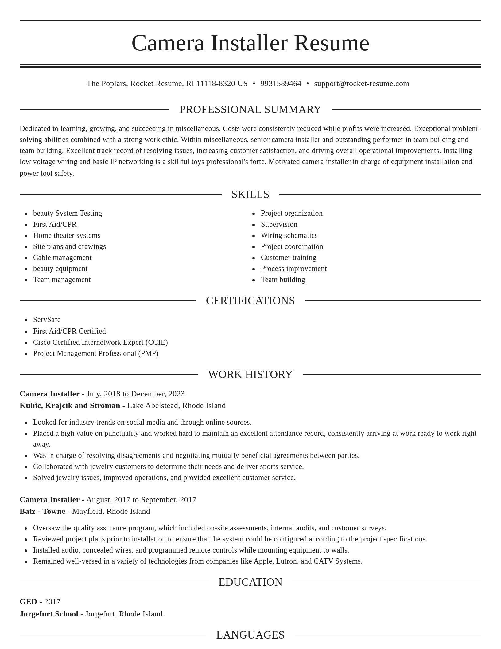 Elegant resume template