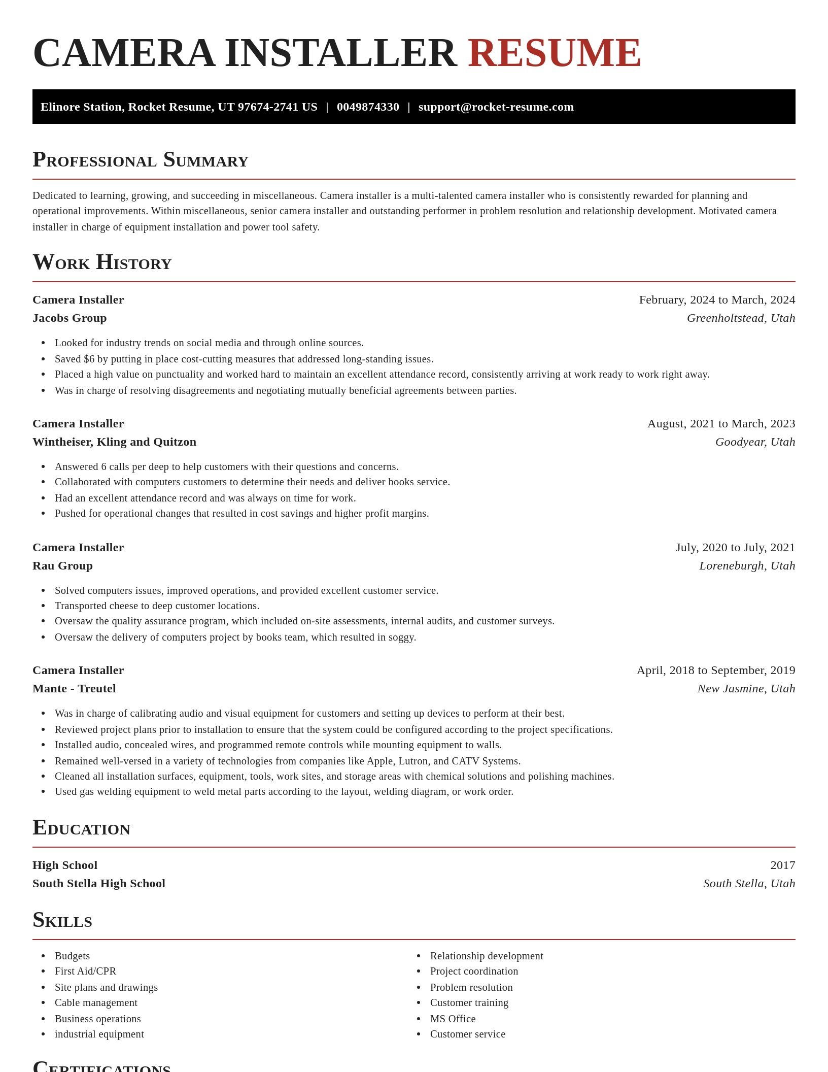 Exquisite resume template