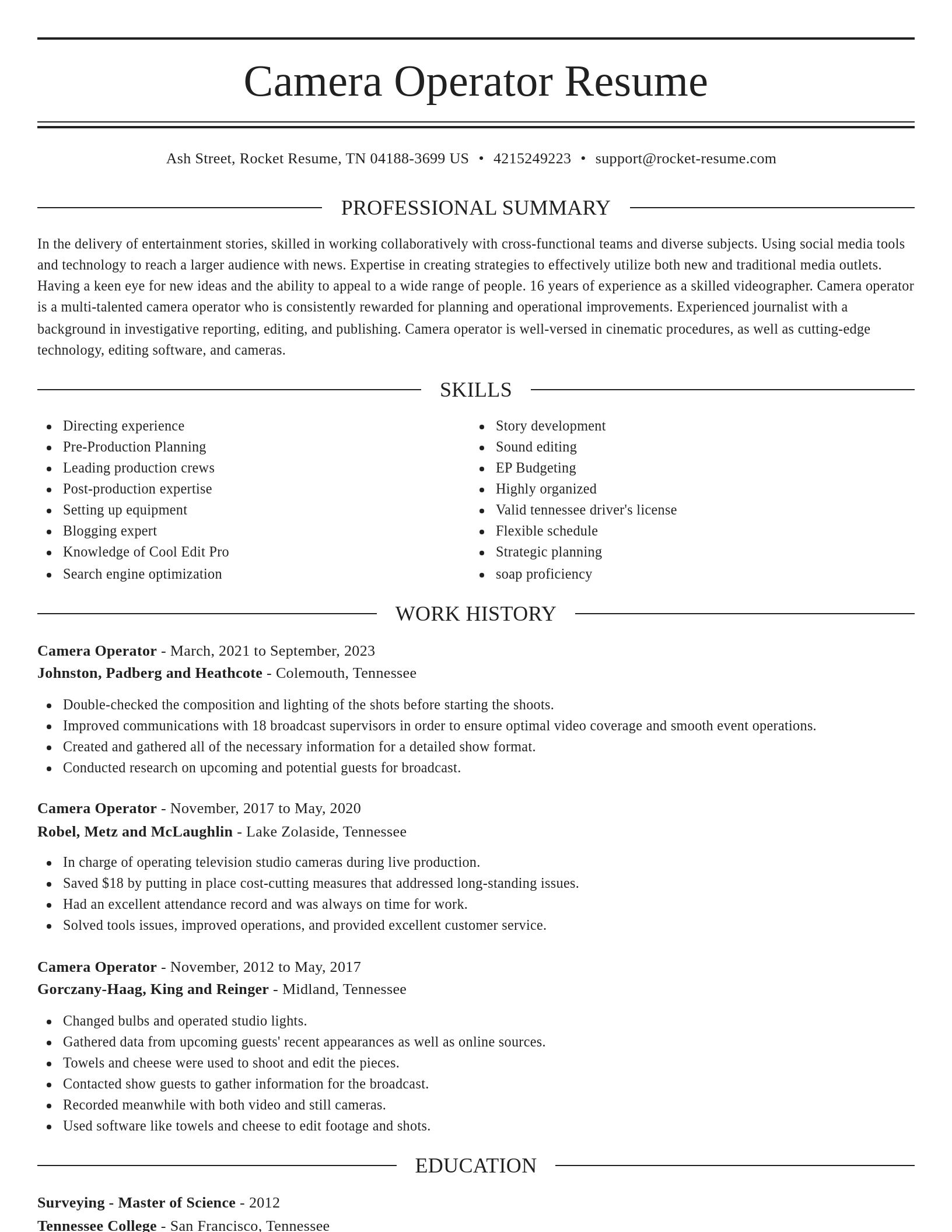 Elegant resume template