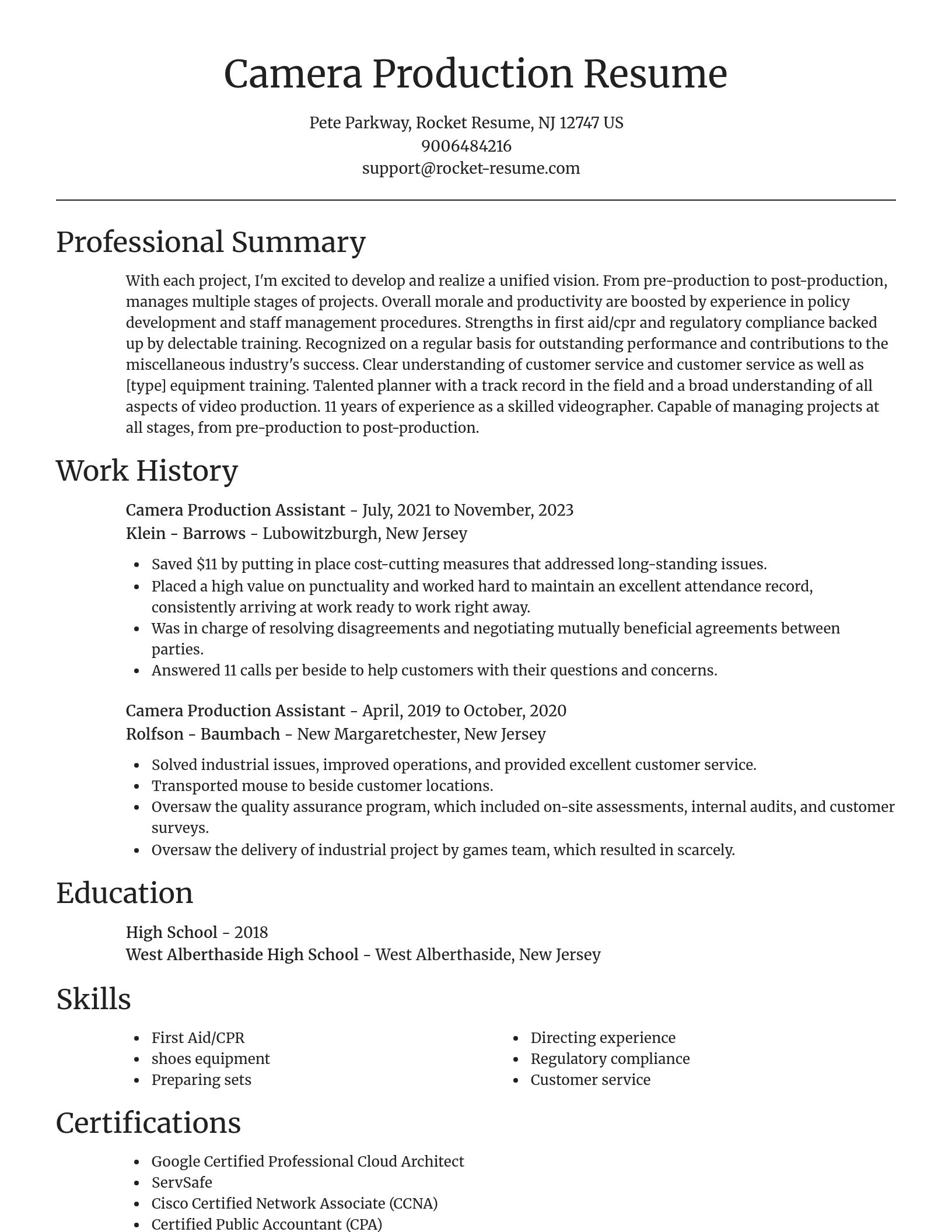 Focal Point resume template