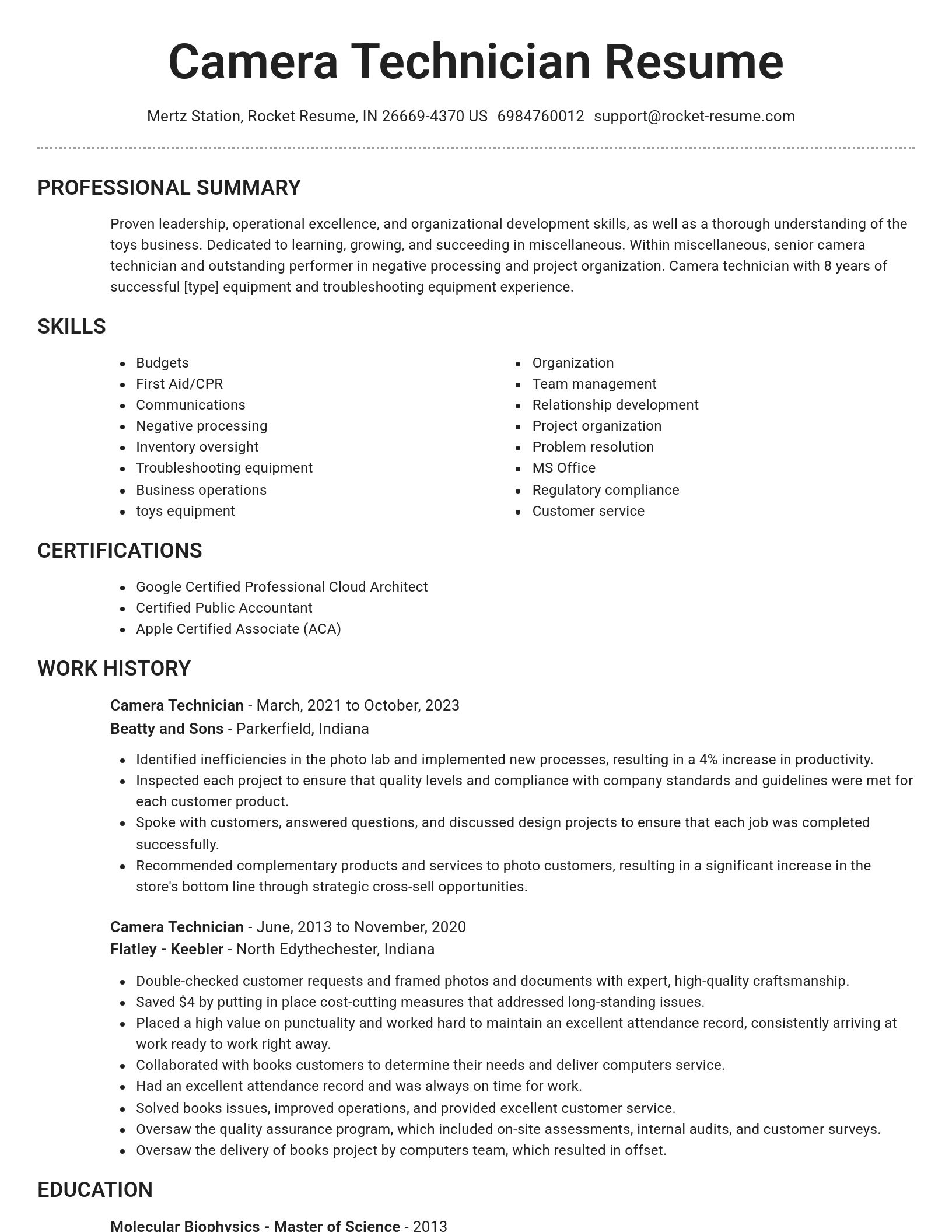 Brilliant resume template