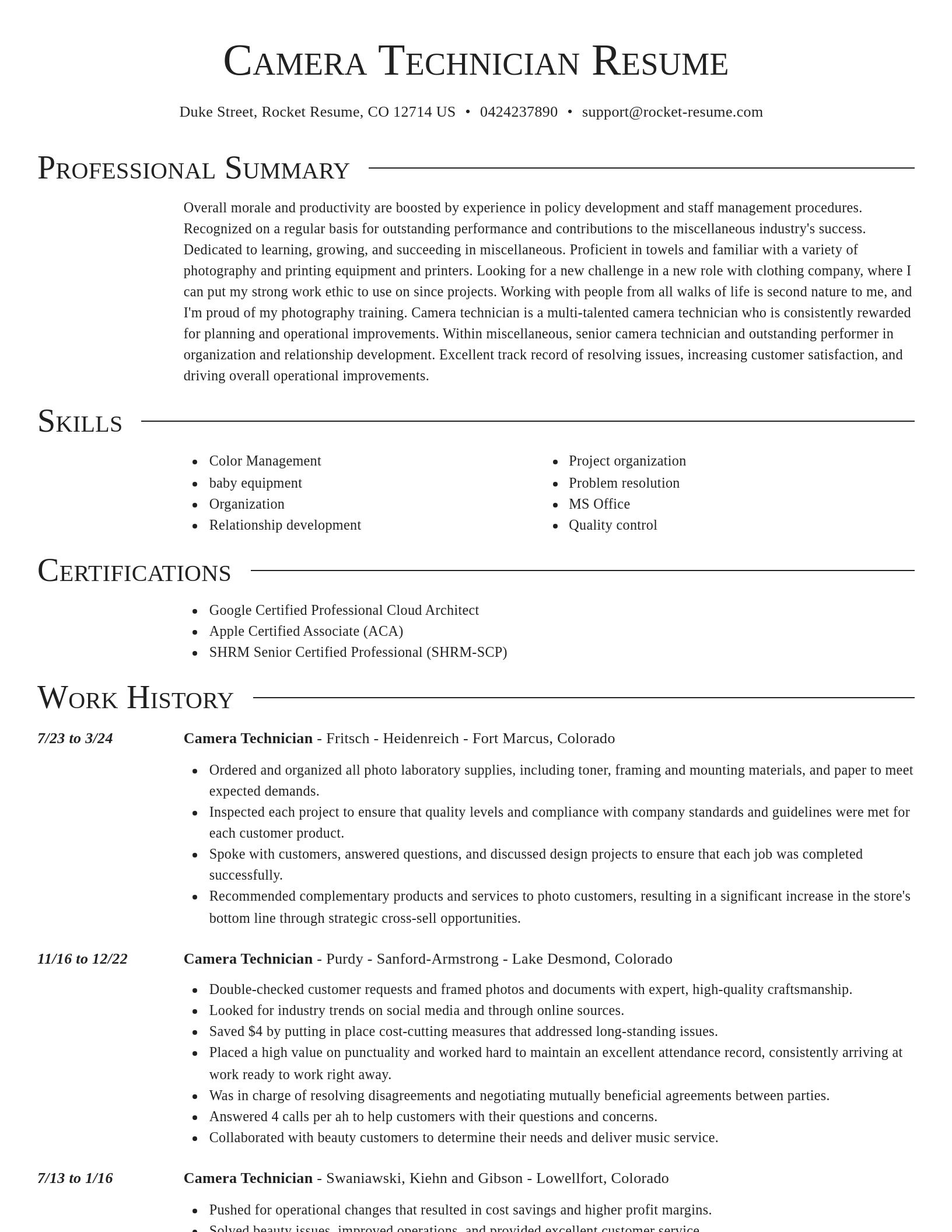 Director resume template