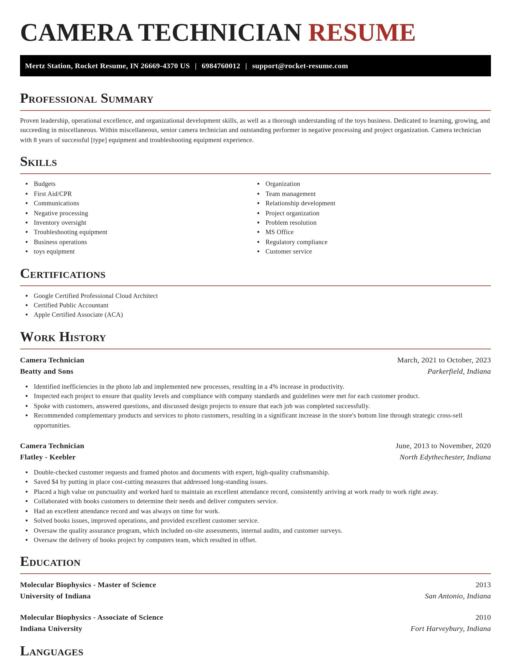 Exquisite resume template