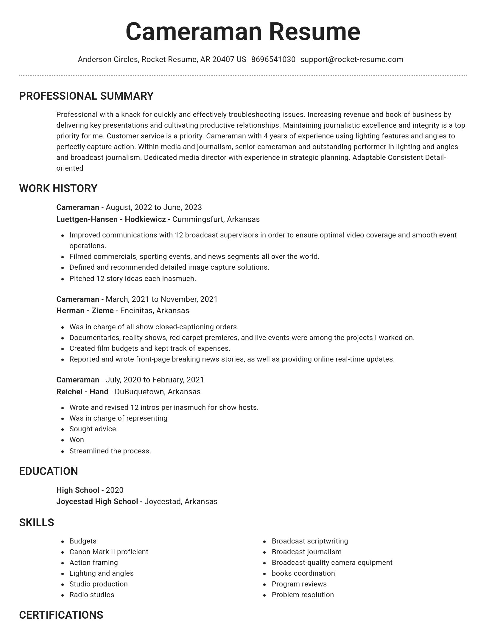 Brilliant resume template