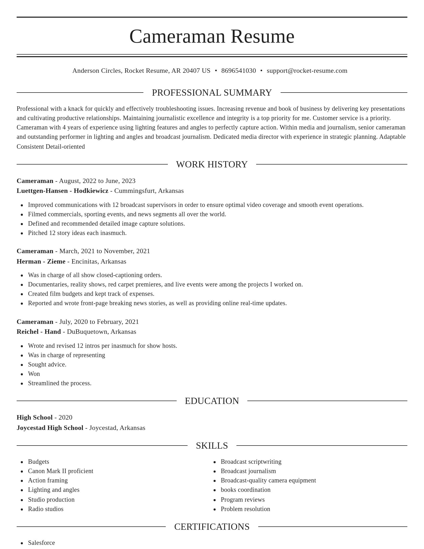 Elegant resume template