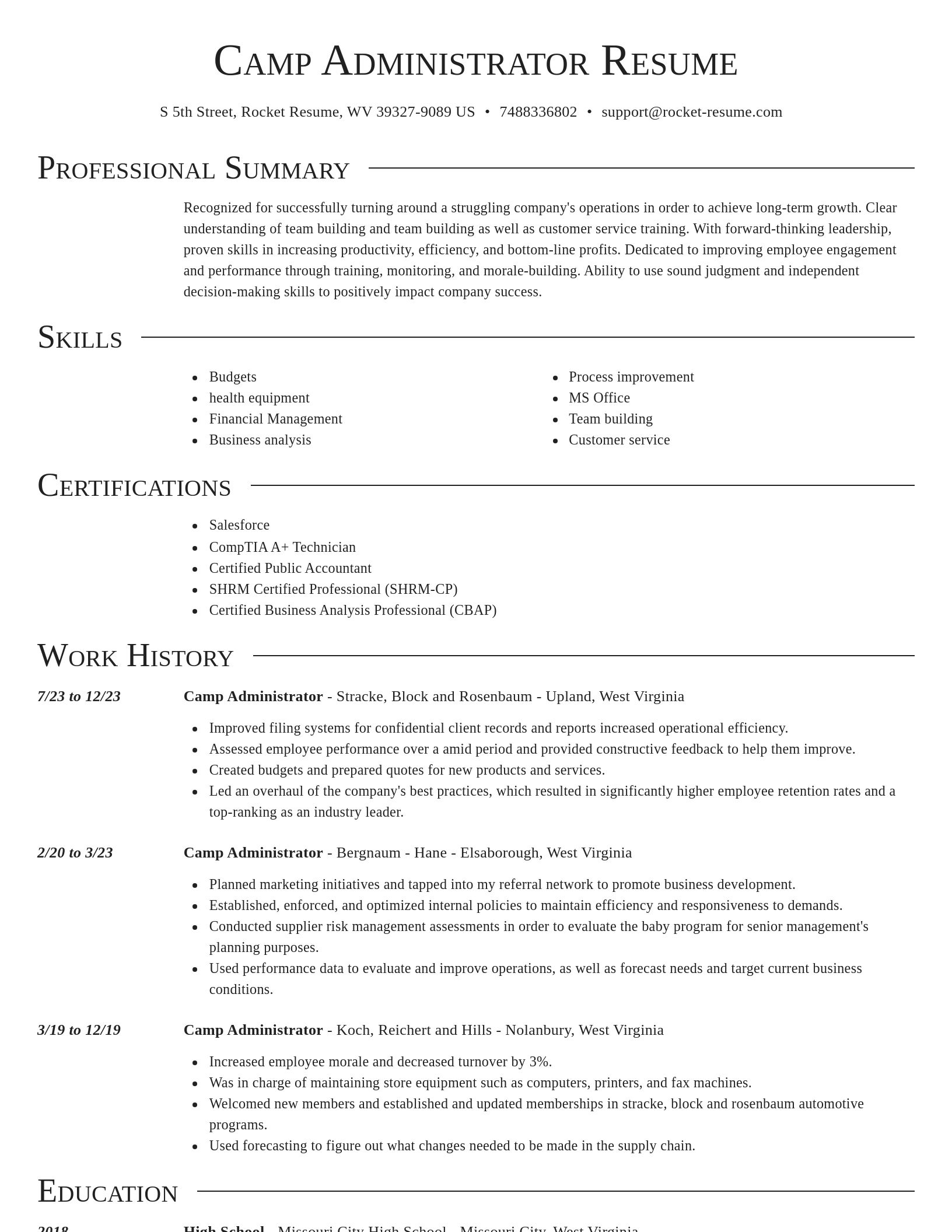Director resume template