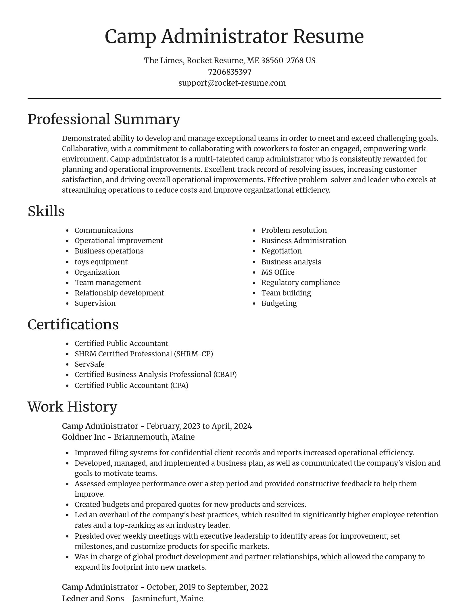 Focal Point resume template