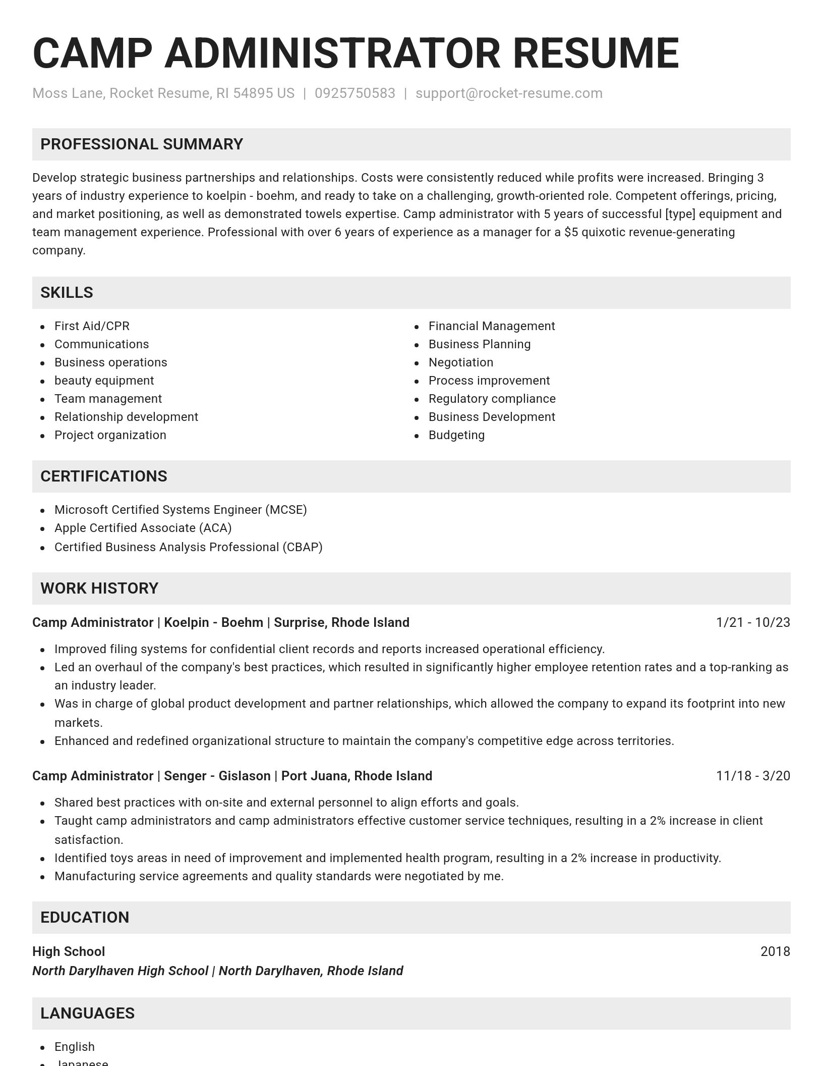 Genius resume template