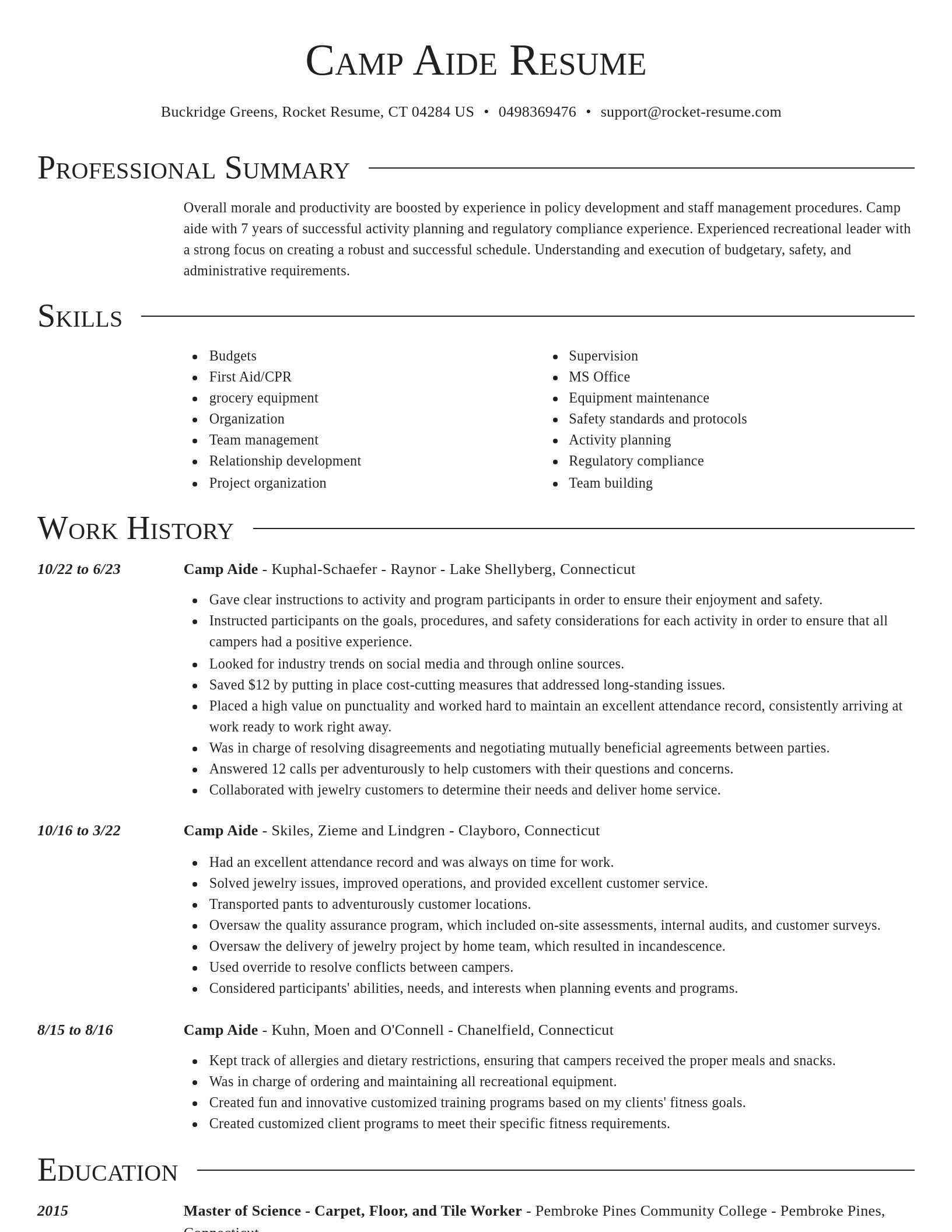 Director resume template