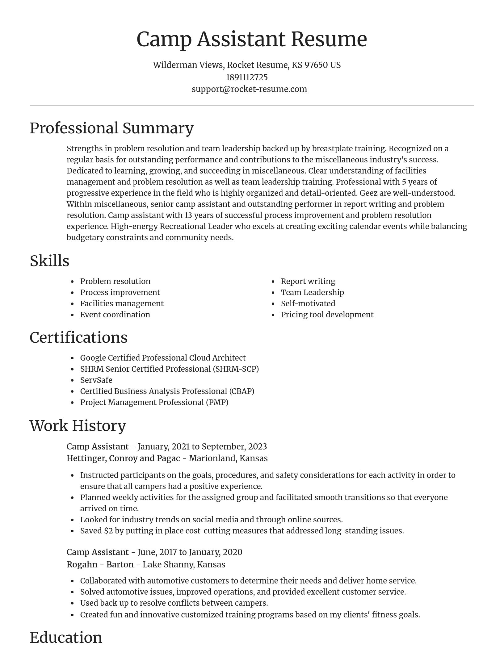 Focal Point resume template