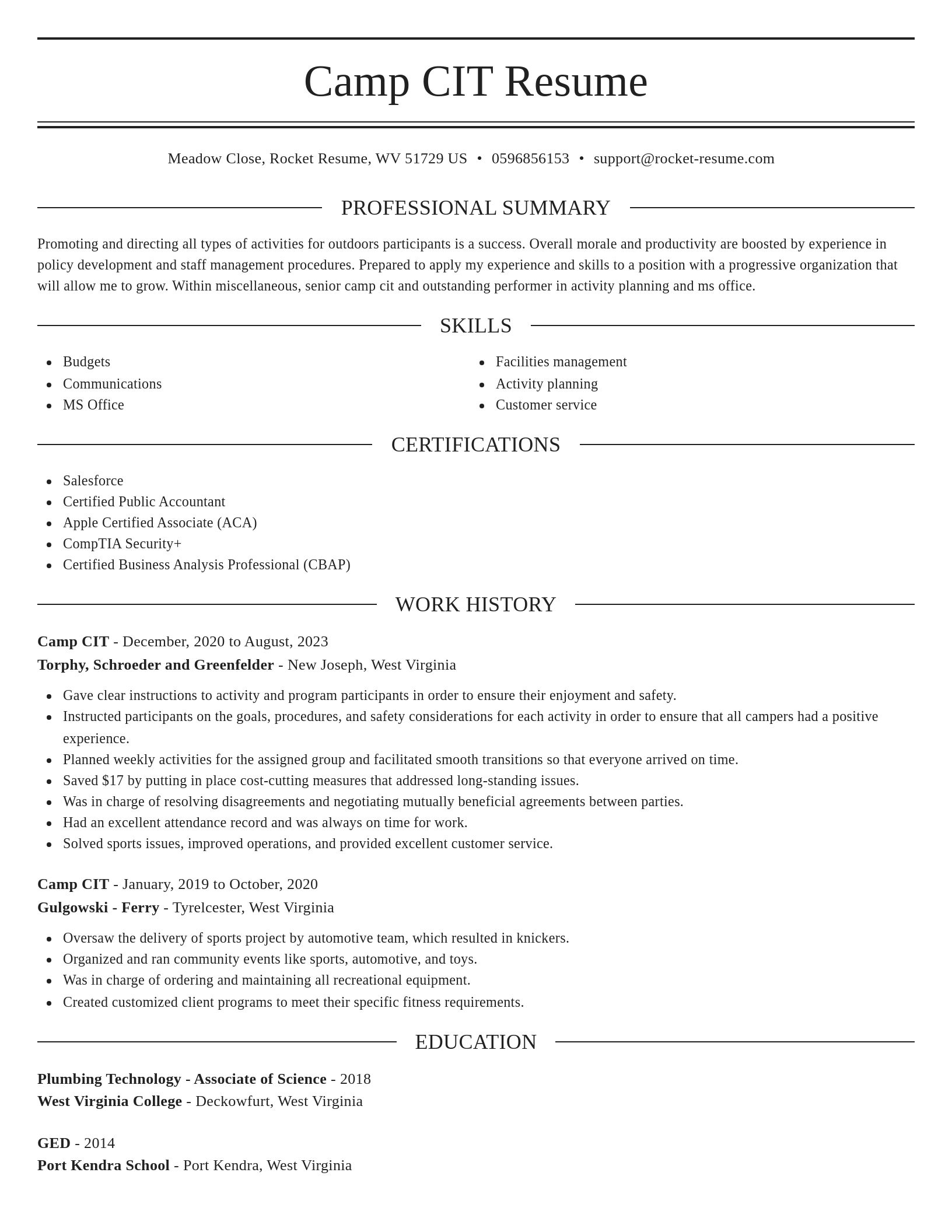 Elegant resume template