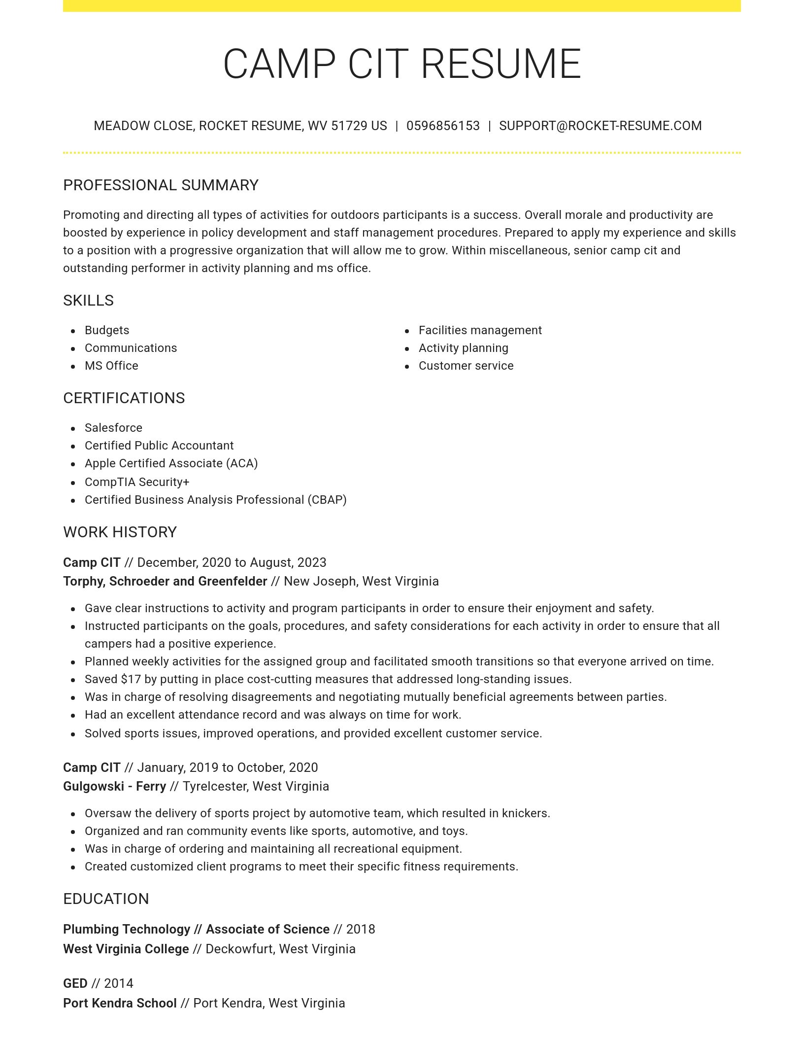 Grand resume template
