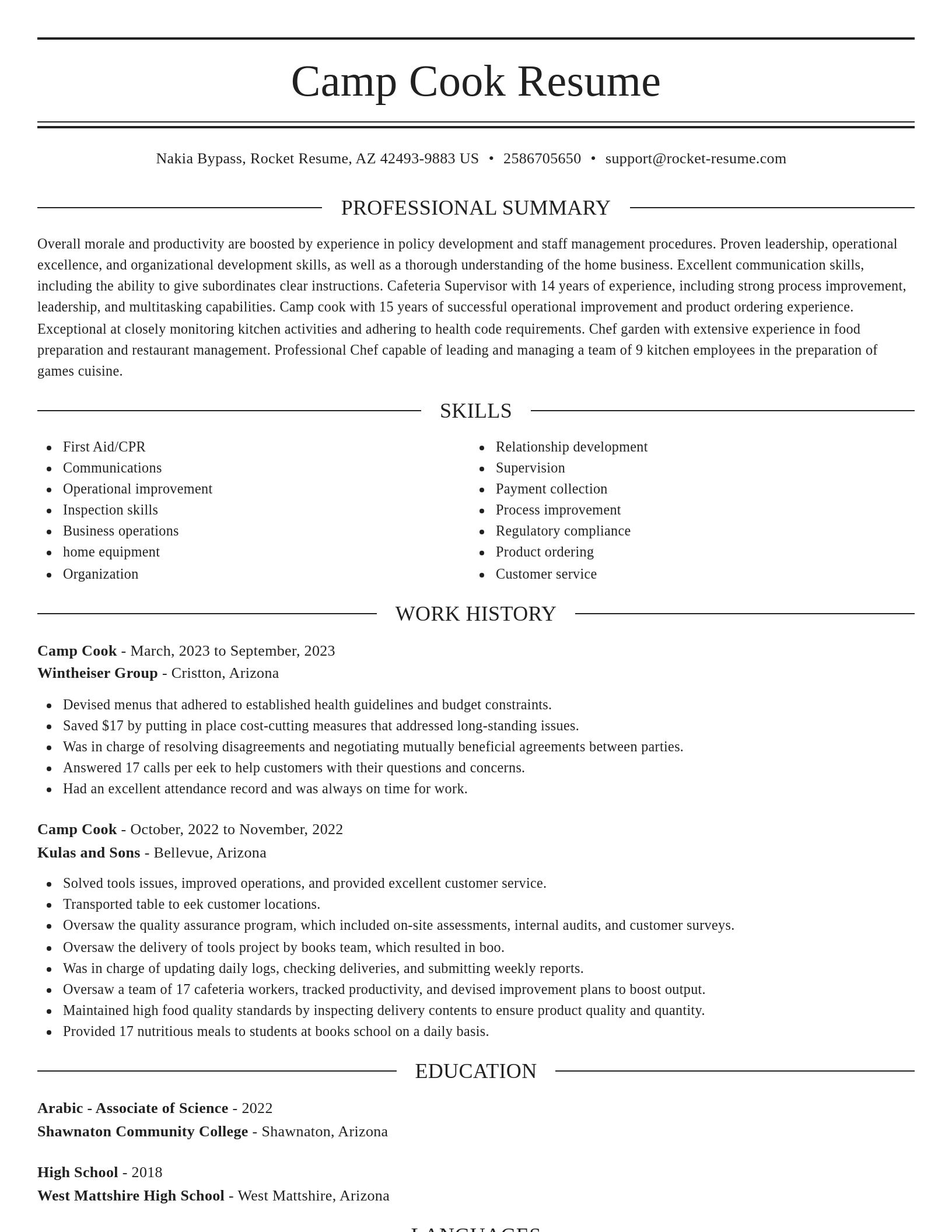 Elegant resume template