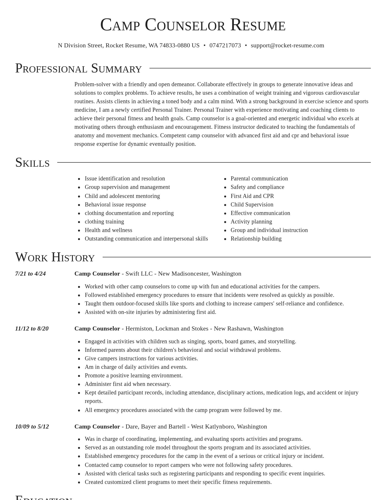 Director resume template