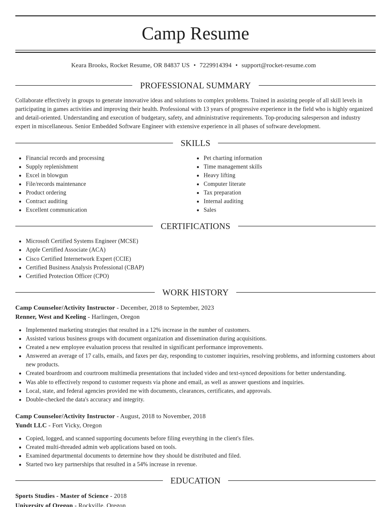 Elegant resume template