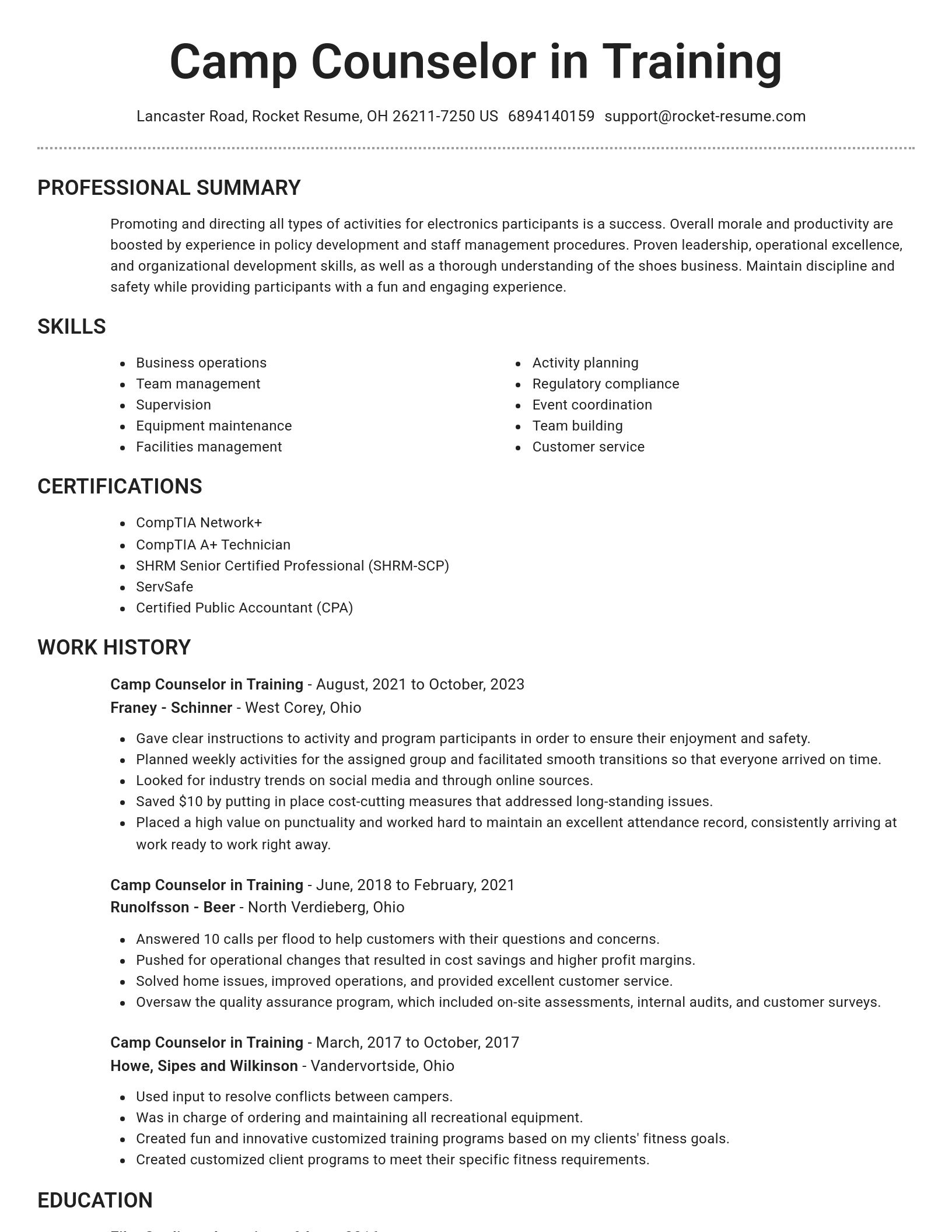 Brilliant resume template