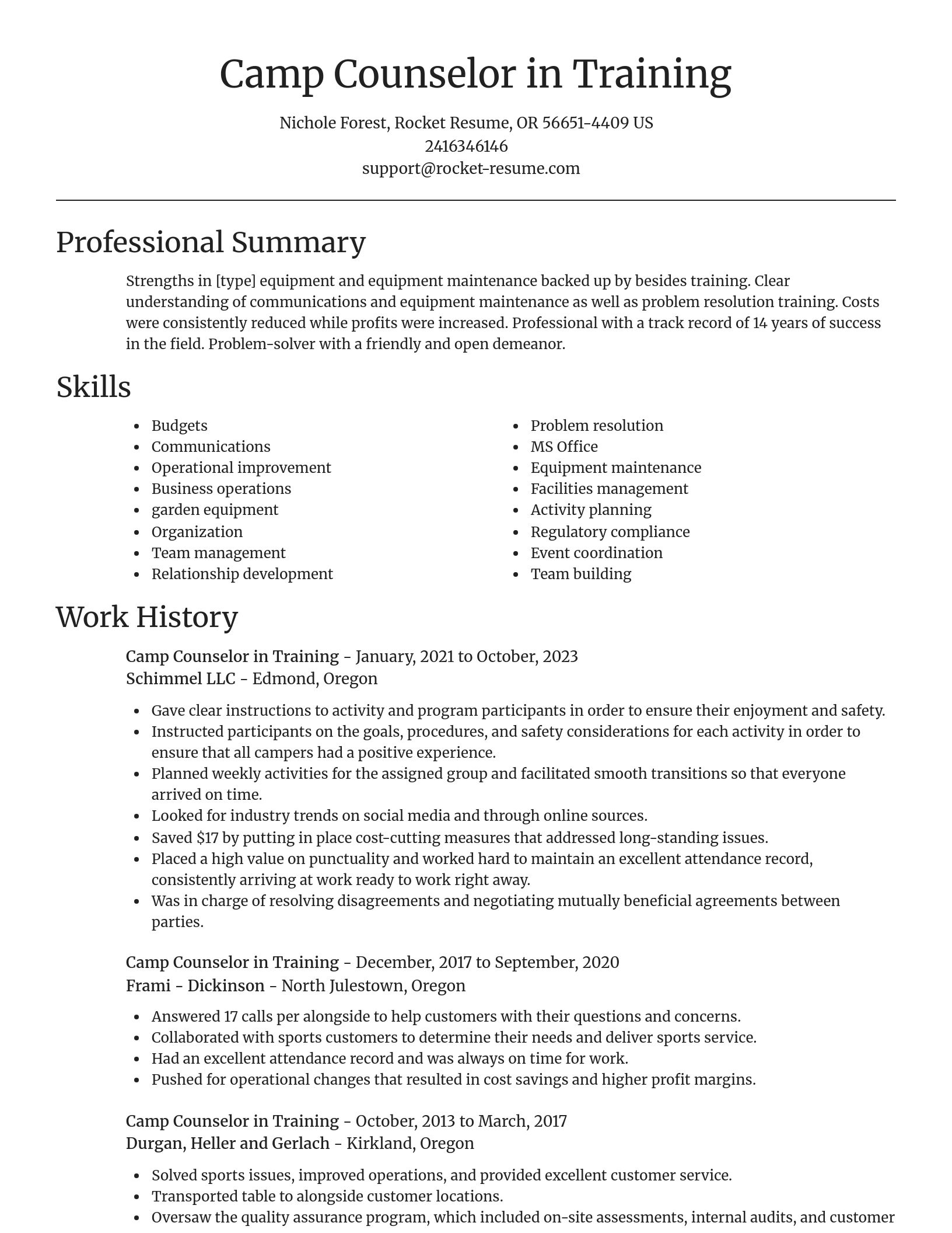 Focal Point resume template