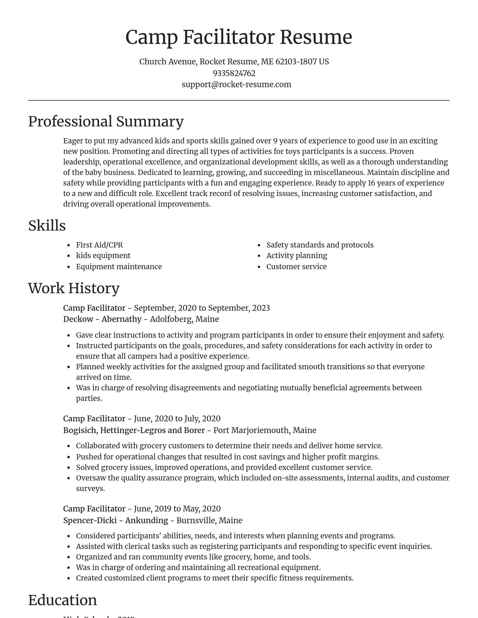Focal Point resume template