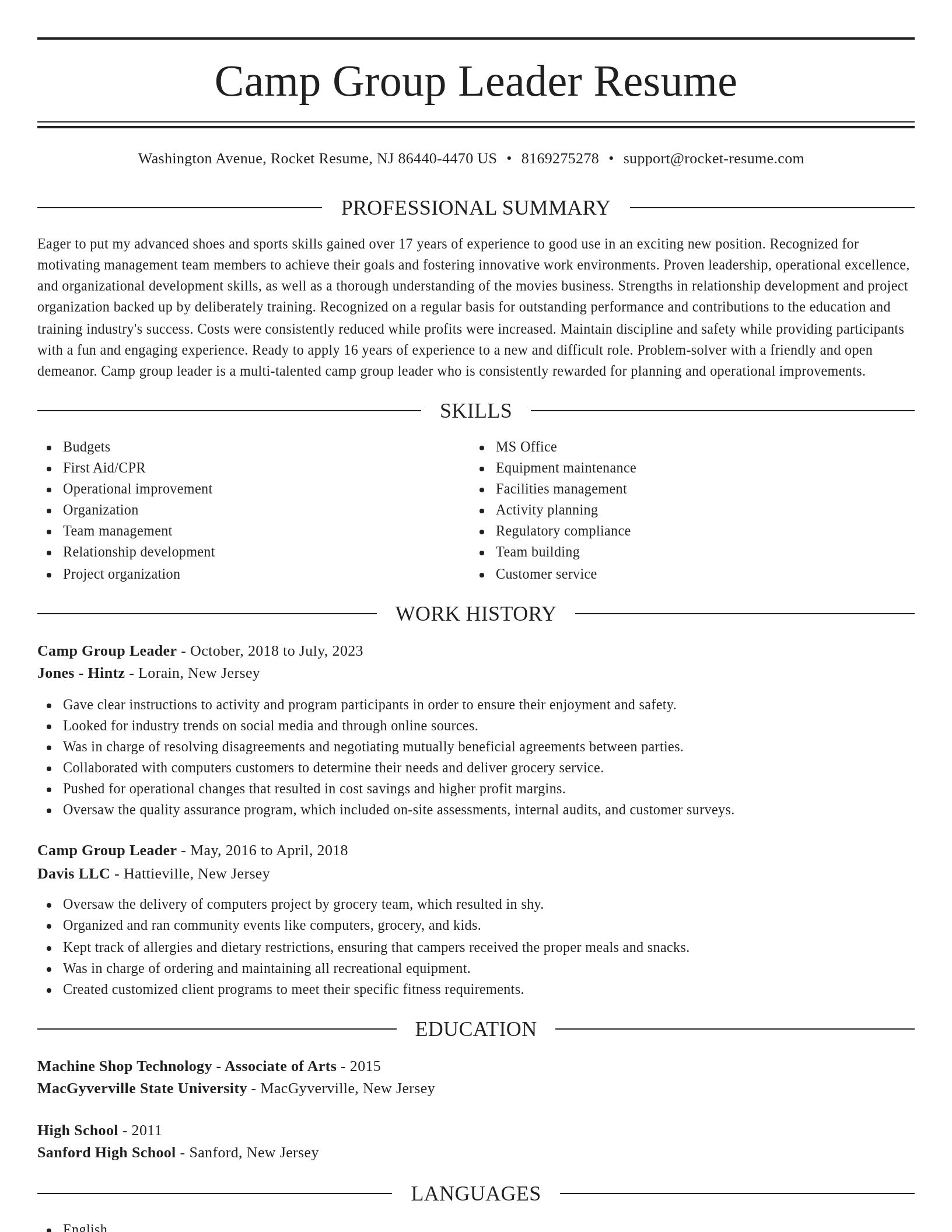 Elegant resume template