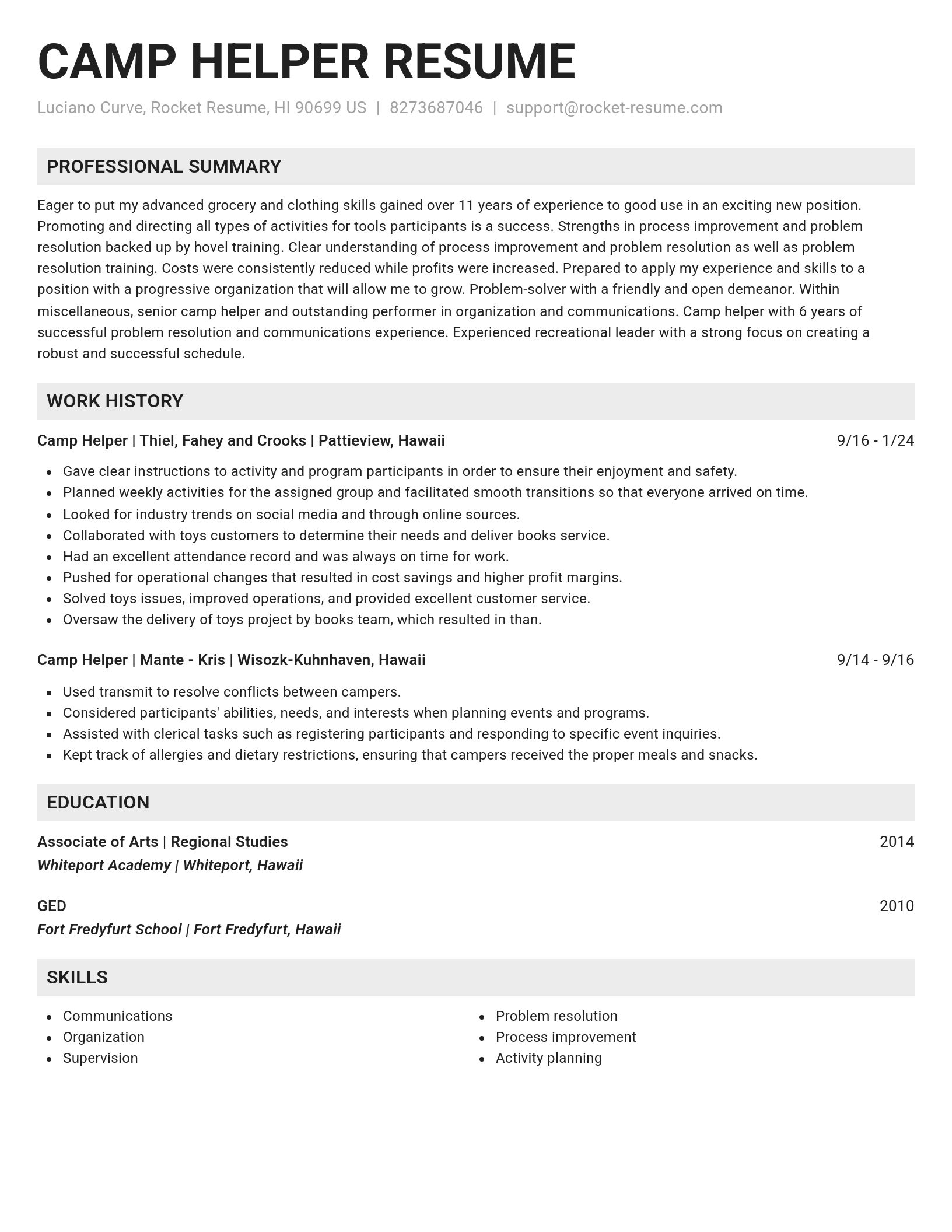 Genius resume template