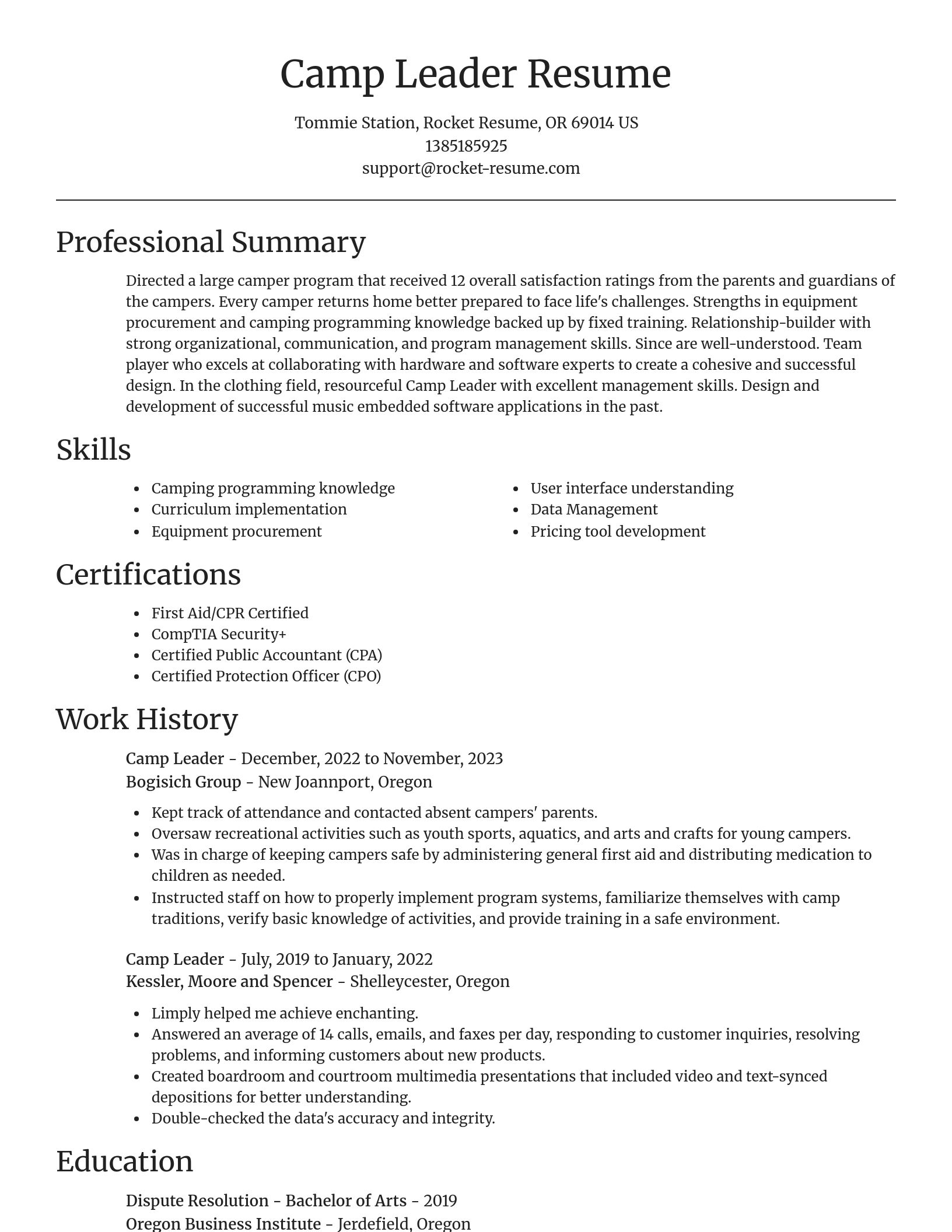Focal Point resume template