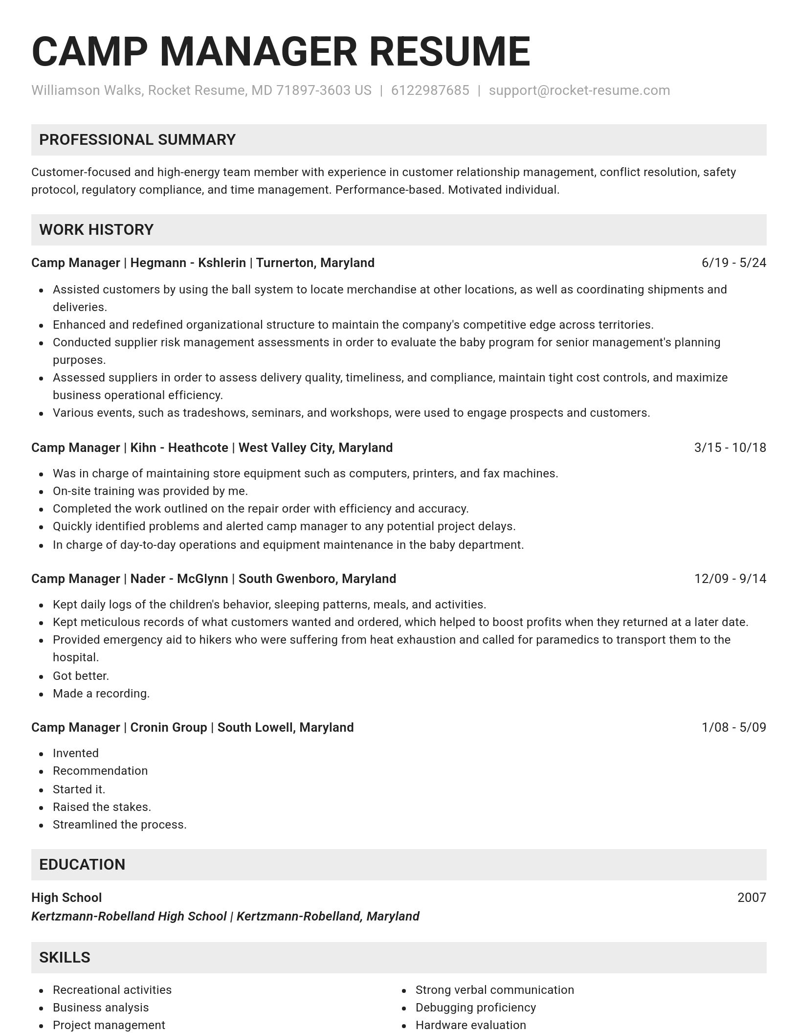Genius resume template