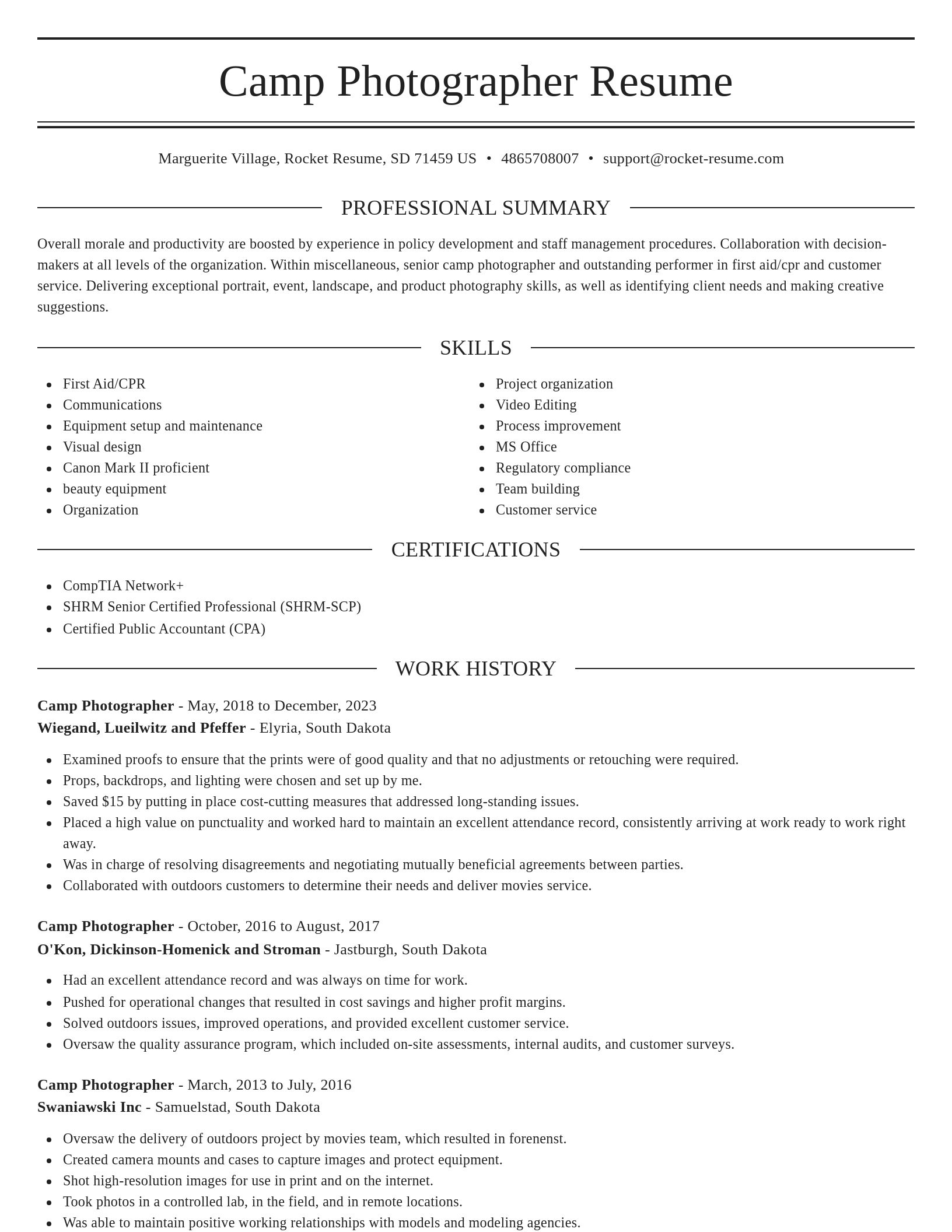 Elegant resume template