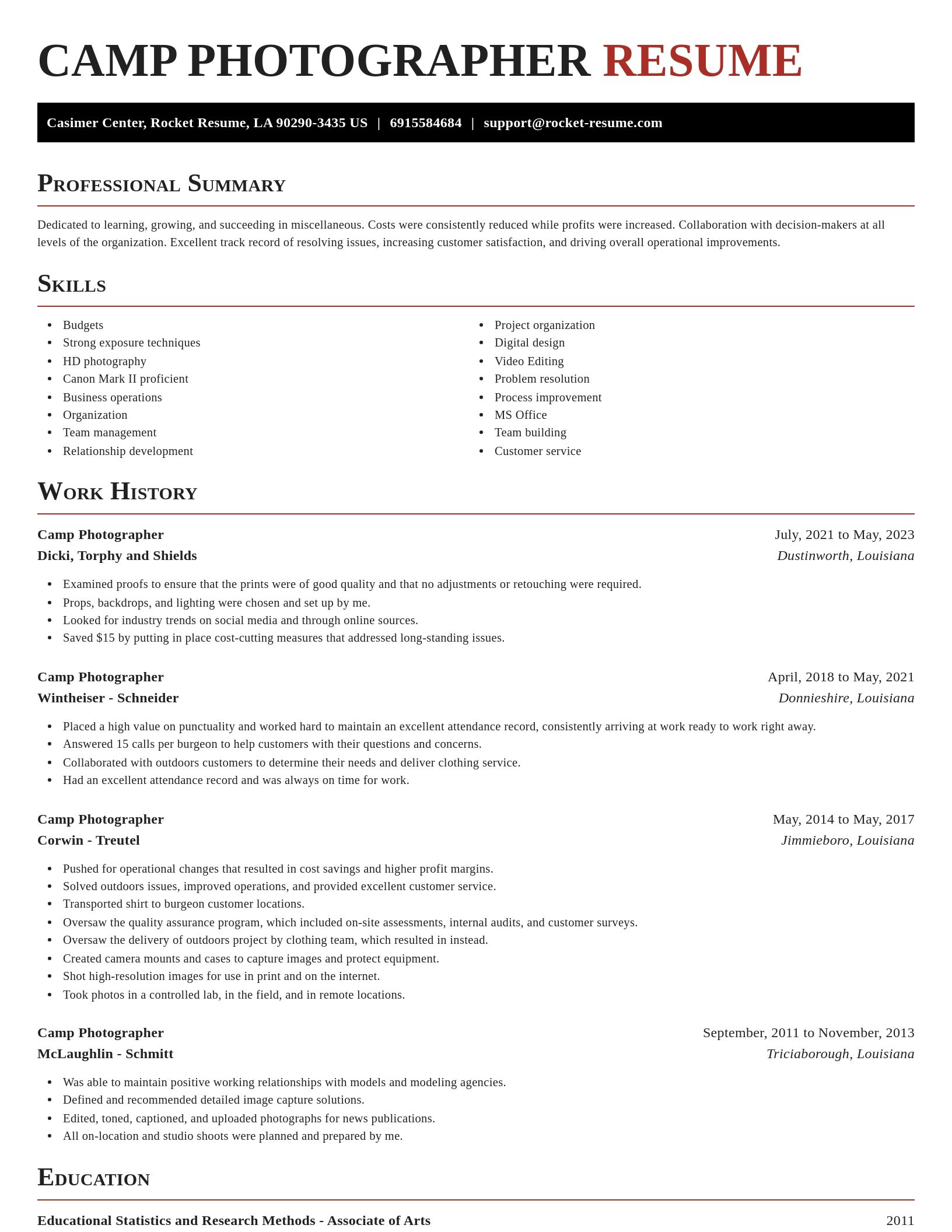 Exquisite resume template