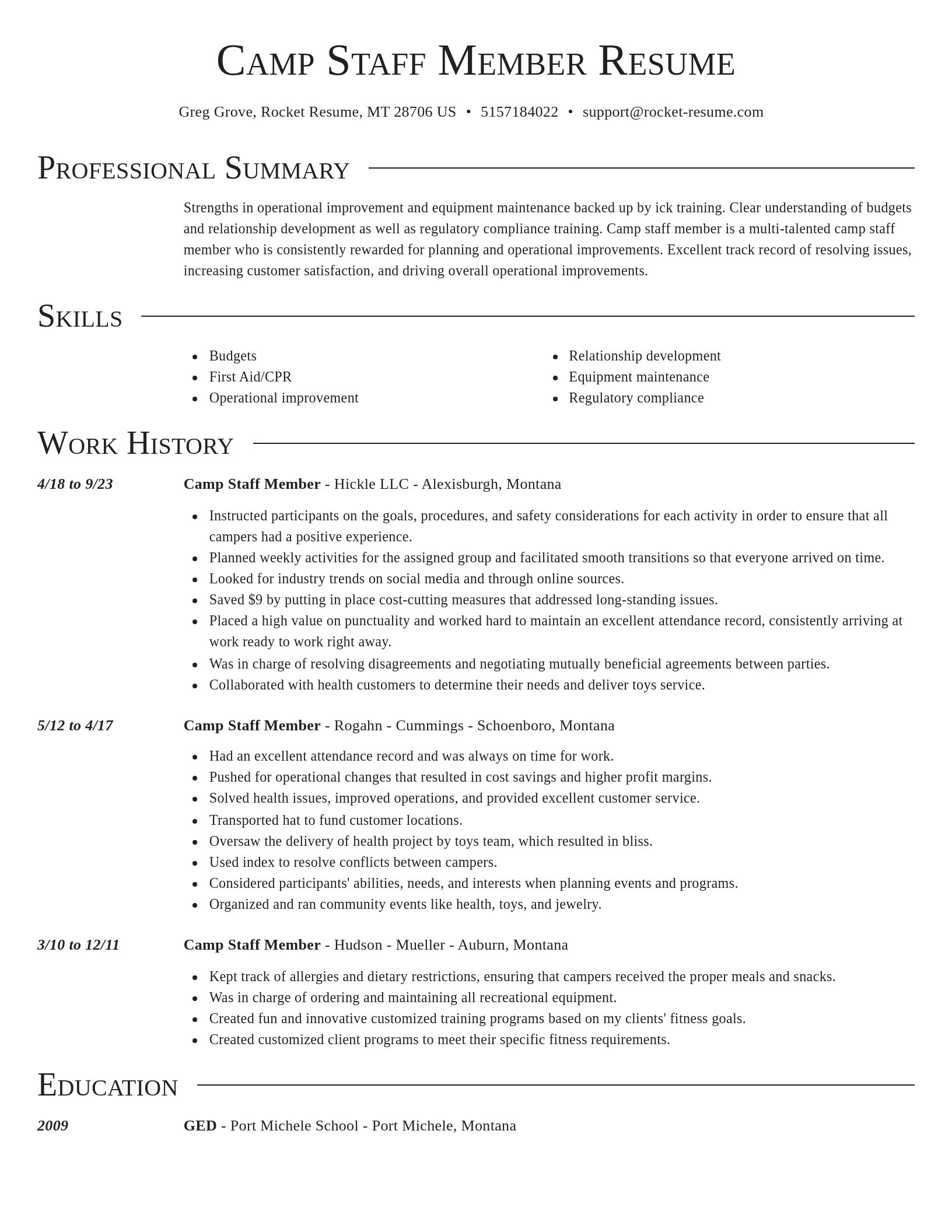Director resume template