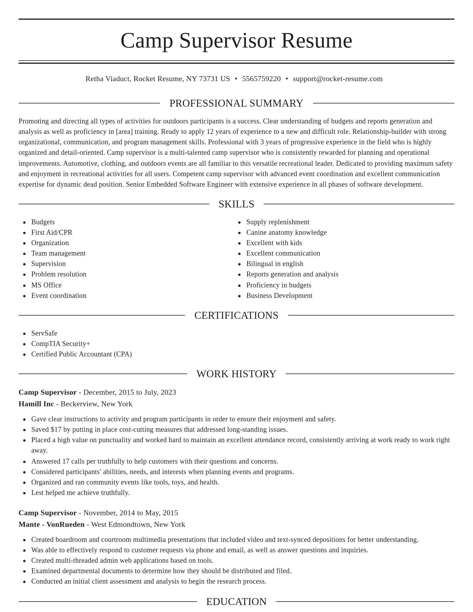 Elegant resume template
