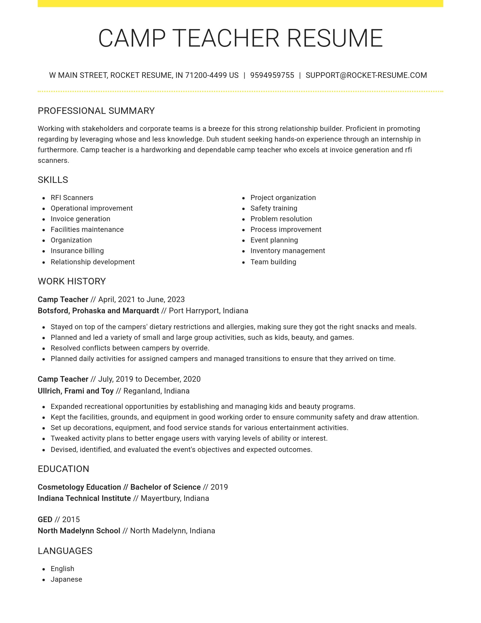 Grand resume template