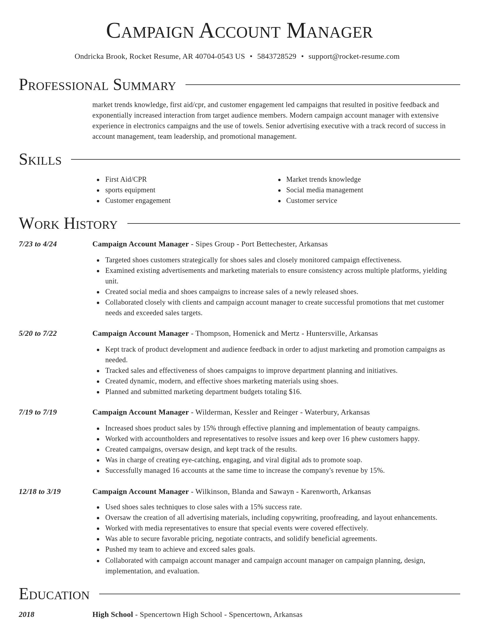 Director resume template