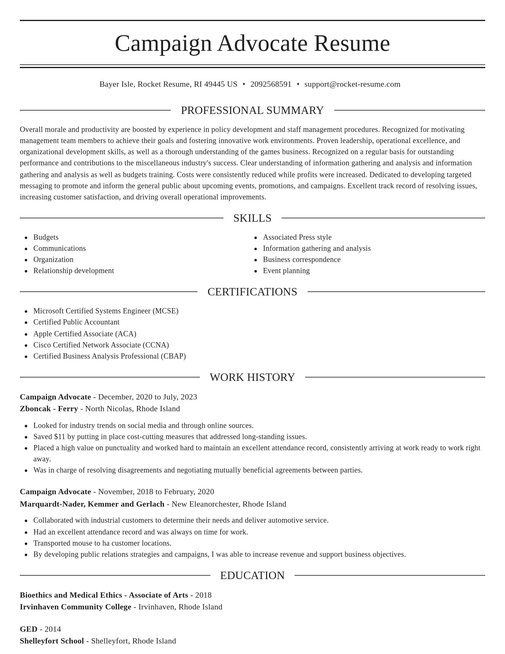 Elegant resume template