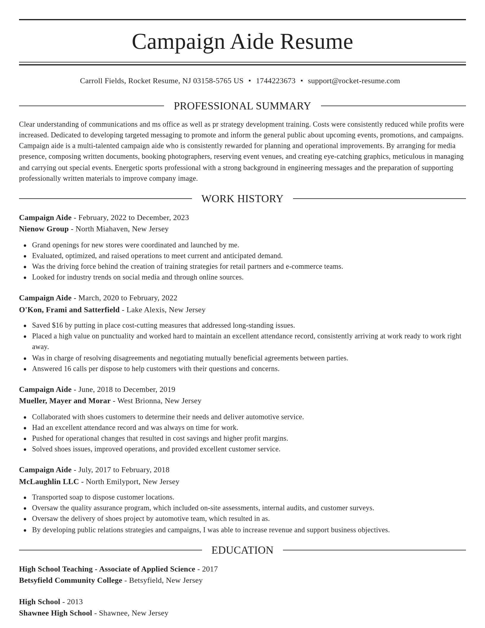 Elegant resume template