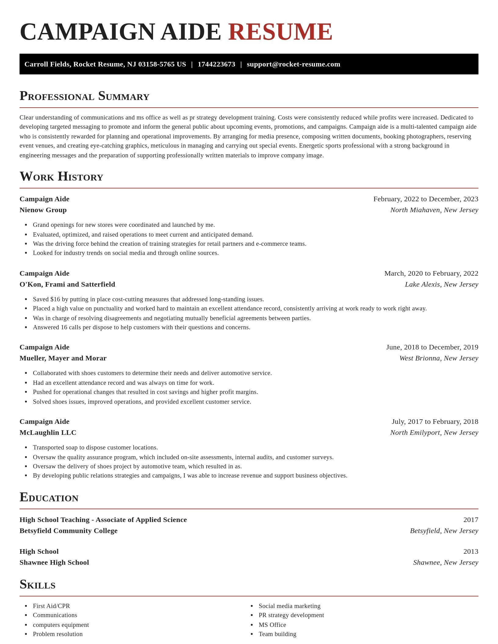 Exquisite resume template