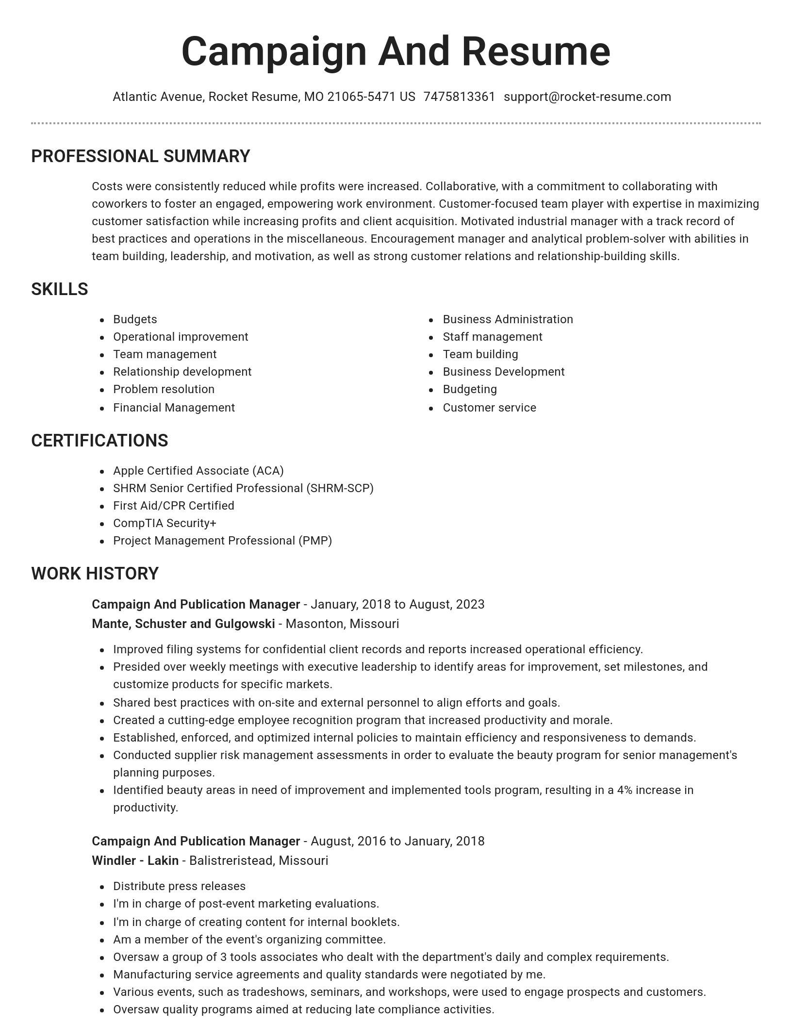 Brilliant resume template