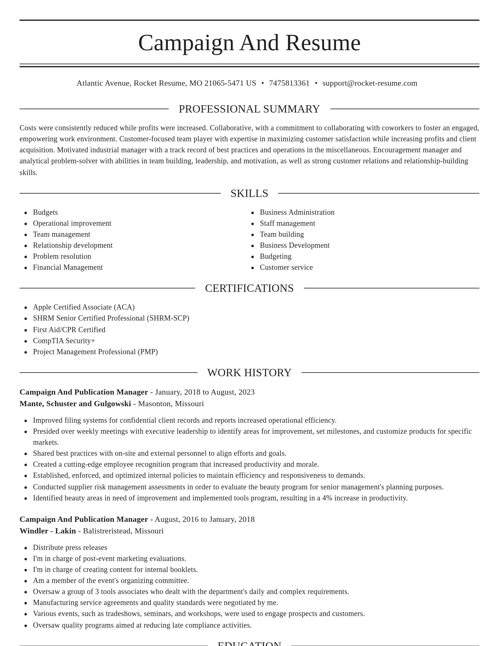 Elegant resume template