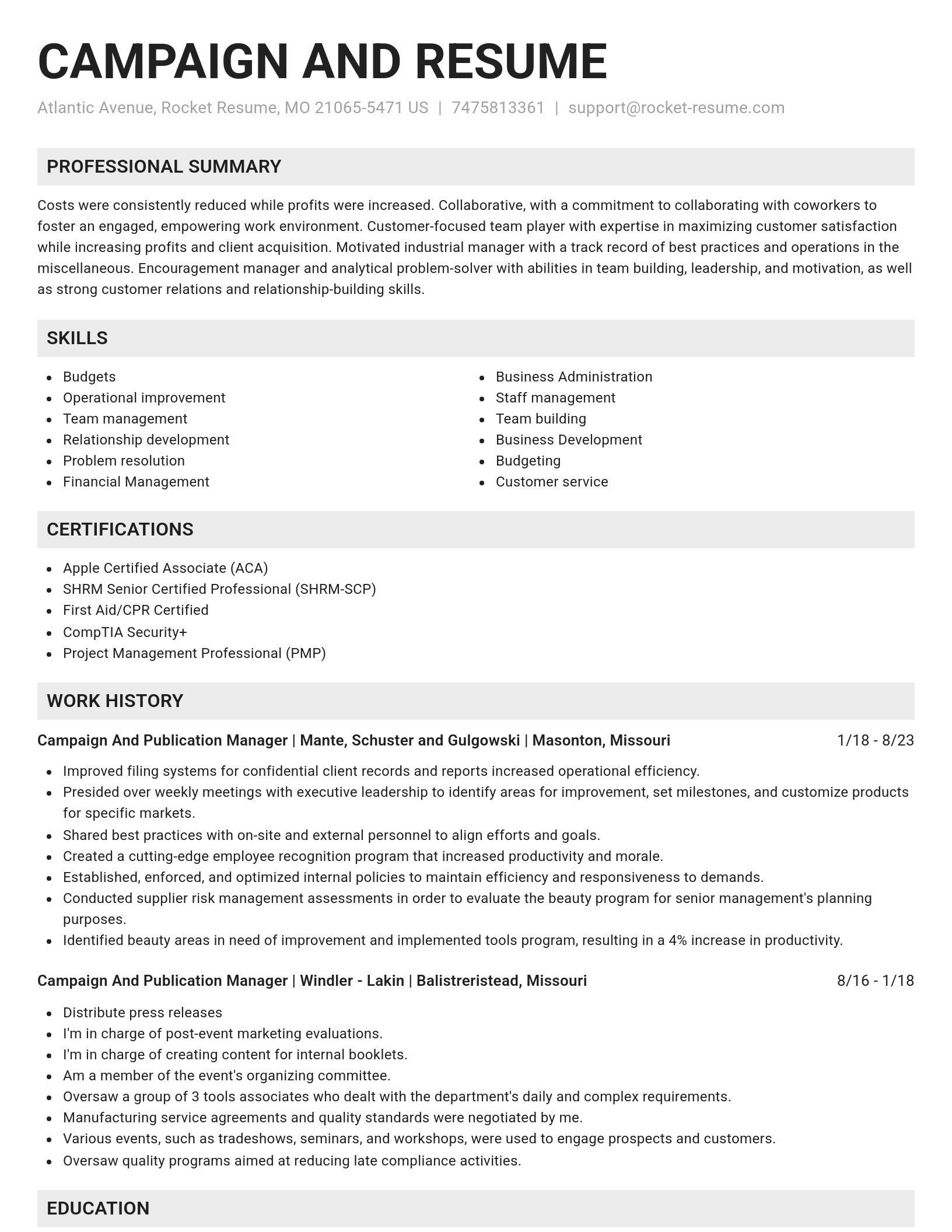 Genius resume template